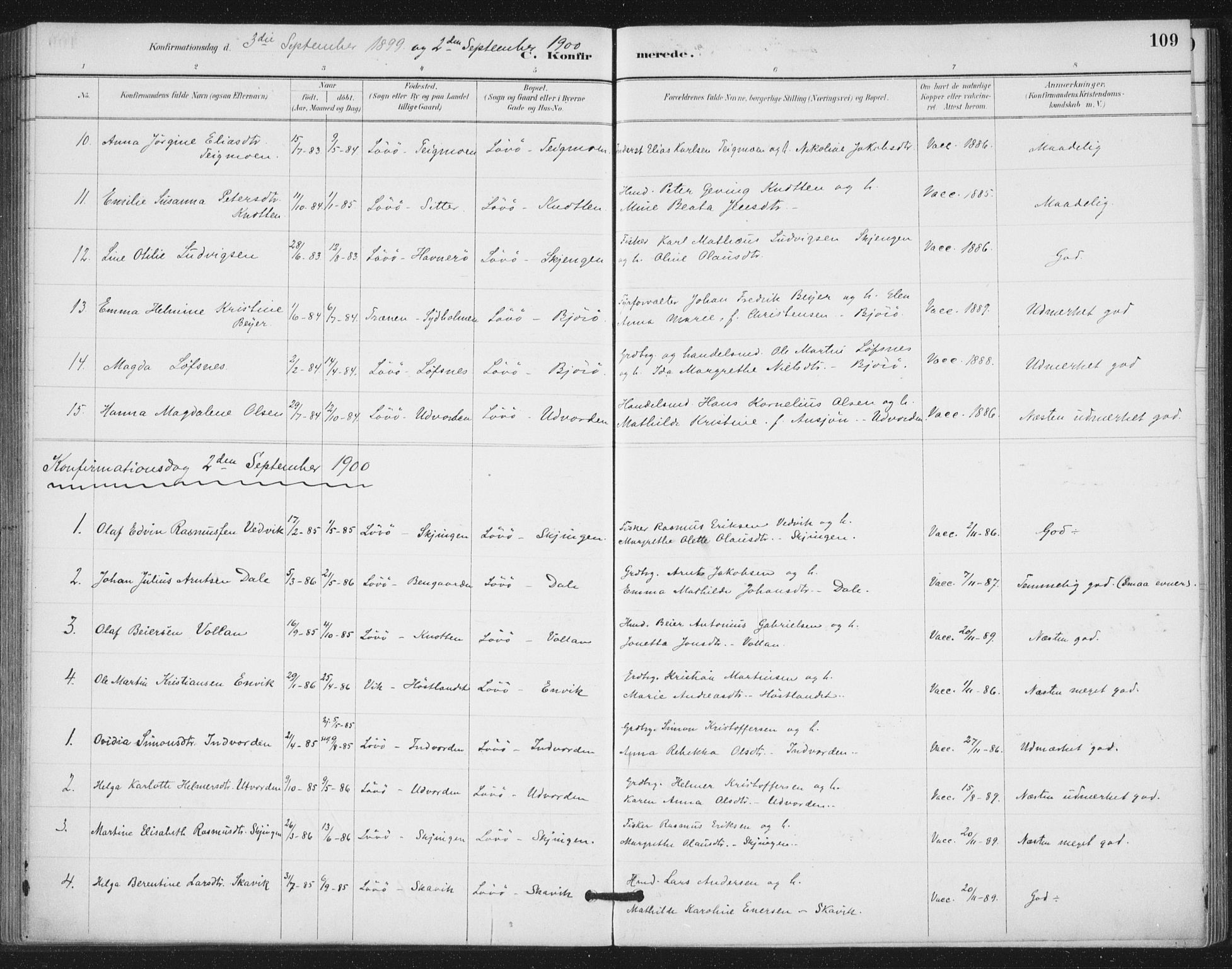 Ministerialprotokoller, klokkerbøker og fødselsregistre - Nord-Trøndelag, SAT/A-1458/772/L0603: Parish register (official) no. 772A01, 1885-1912, p. 109
