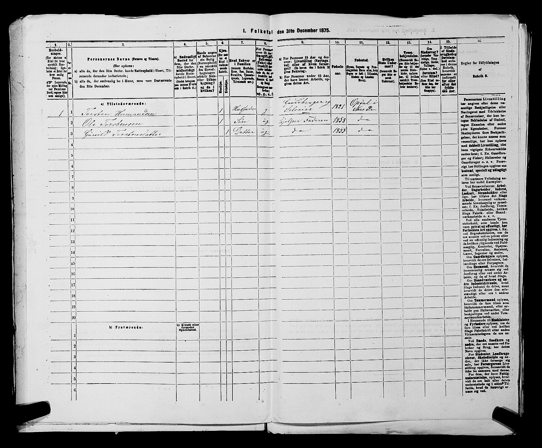 SAKO, 1875 census for 0633P Nore, 1875, p. 589