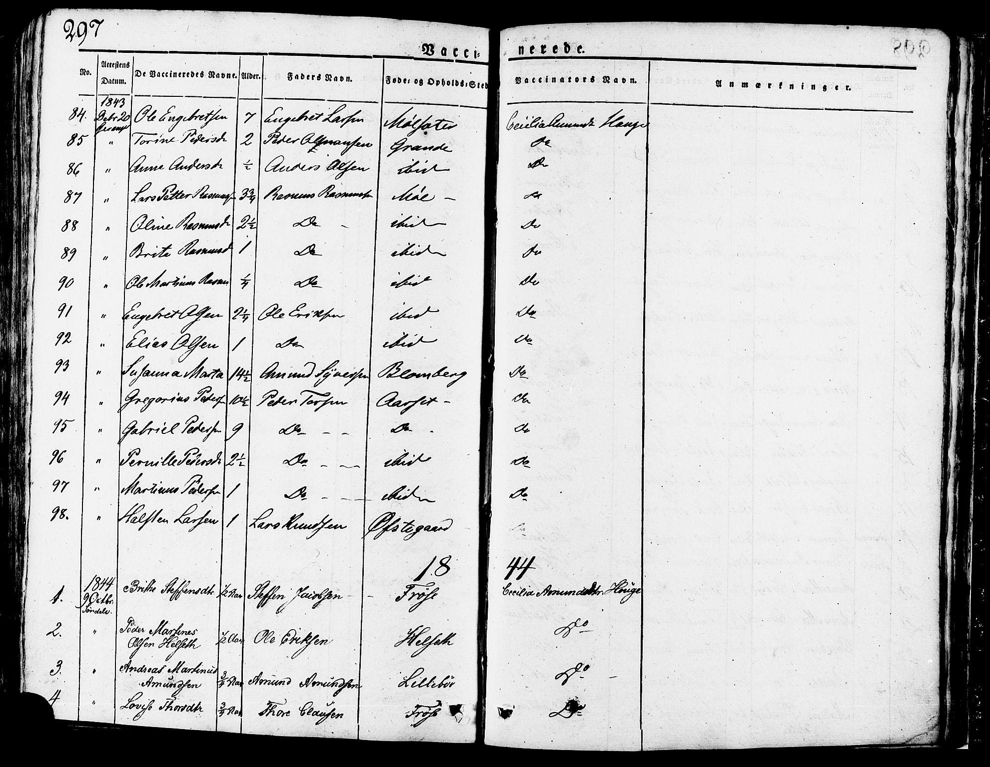 Ministerialprotokoller, klokkerbøker og fødselsregistre - Møre og Romsdal, SAT/A-1454/517/L0221: Parish register (official) no. 517A01, 1827-1858, p. 297