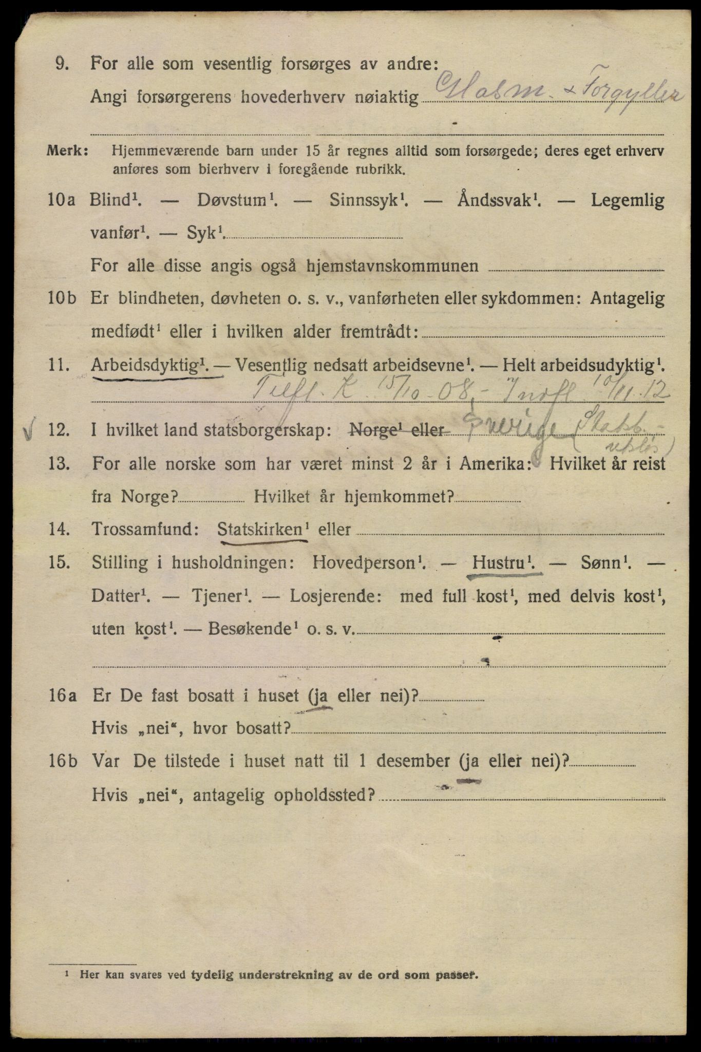 SAO, 1920 census for Kristiania, 1920, p. 469876