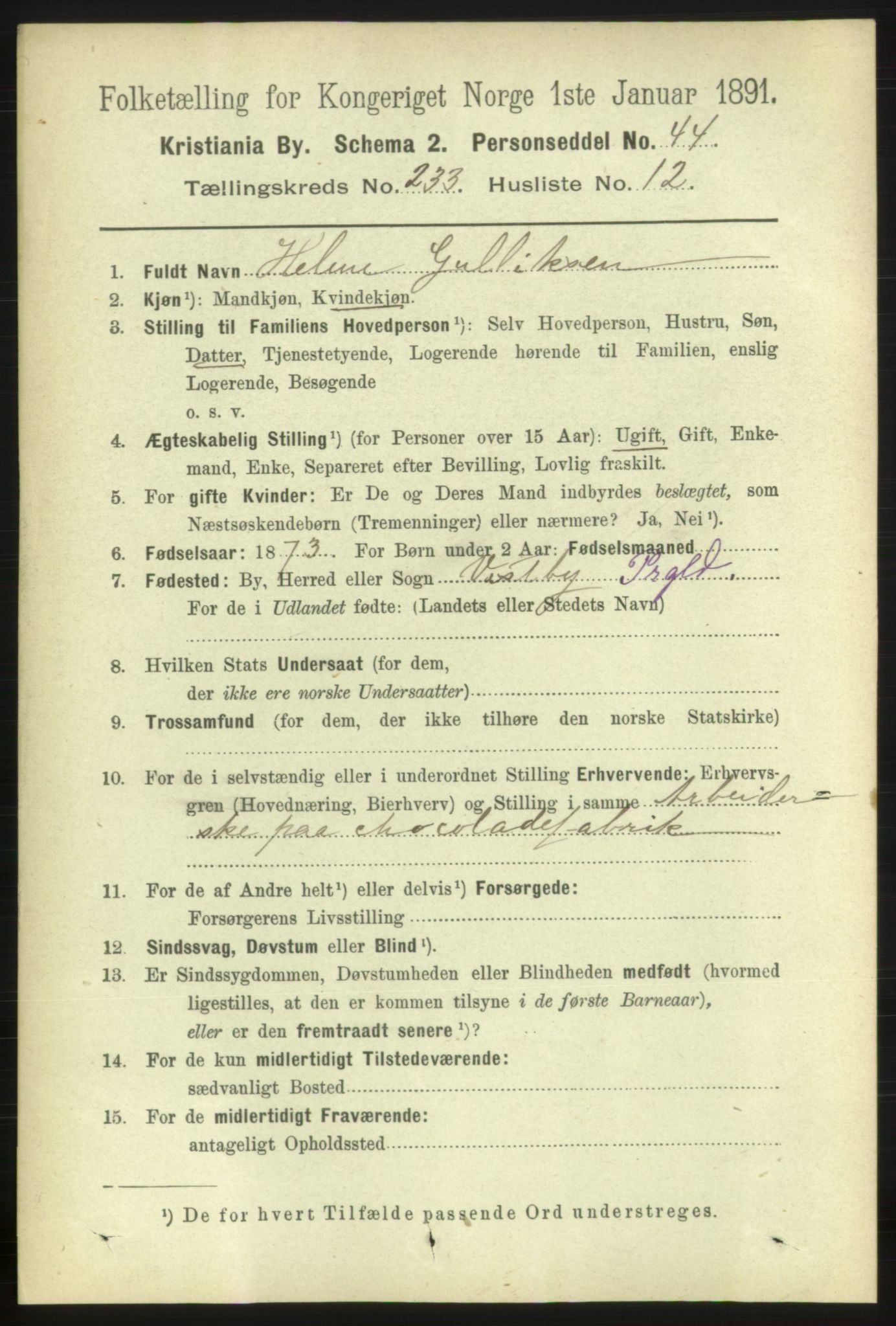 RA, 1891 census for 0301 Kristiania, 1891, p. 143402