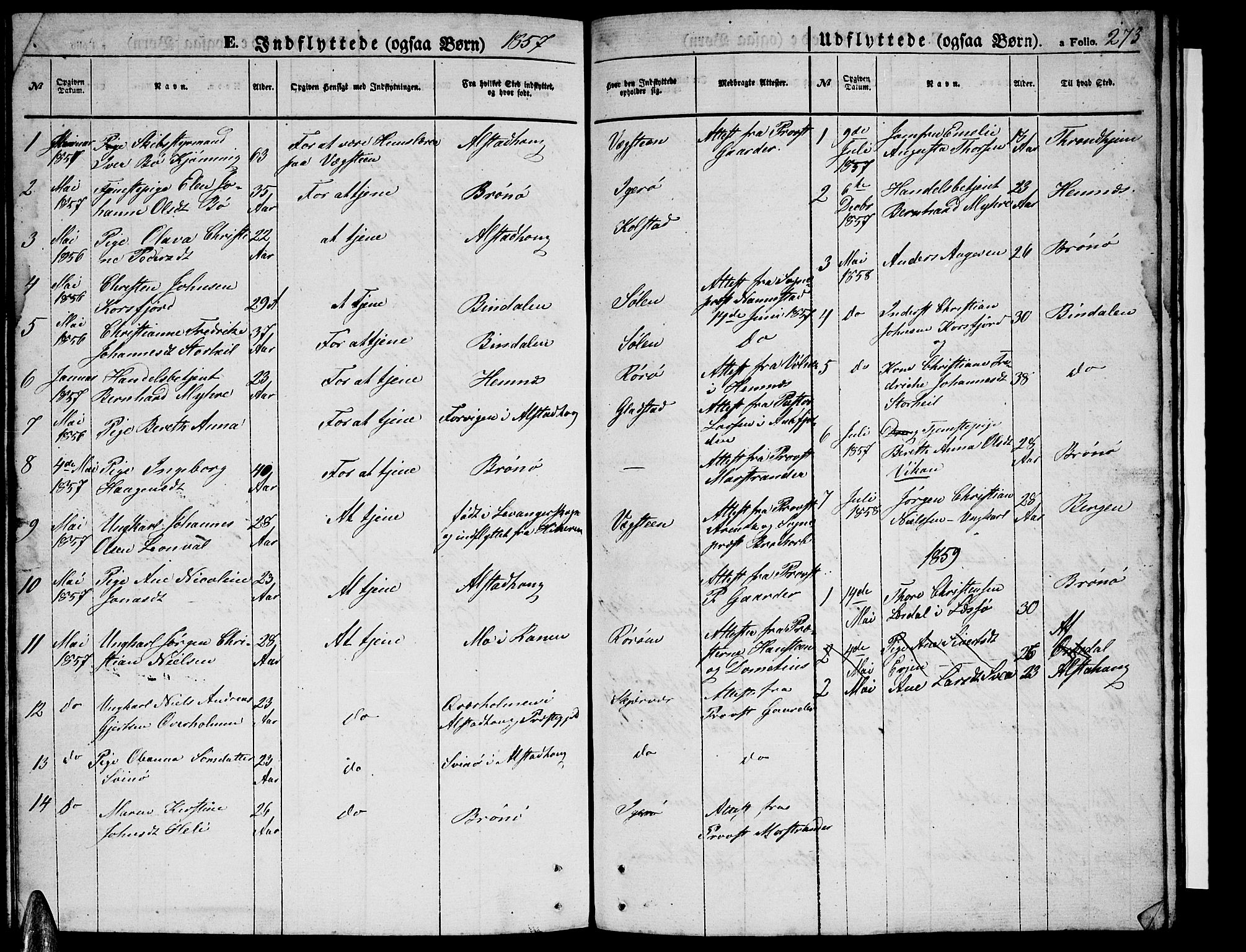 Ministerialprotokoller, klokkerbøker og fødselsregistre - Nordland, AV/SAT-A-1459/816/L0251: Parish register (copy) no. 816C01, 1852-1870, p. 273