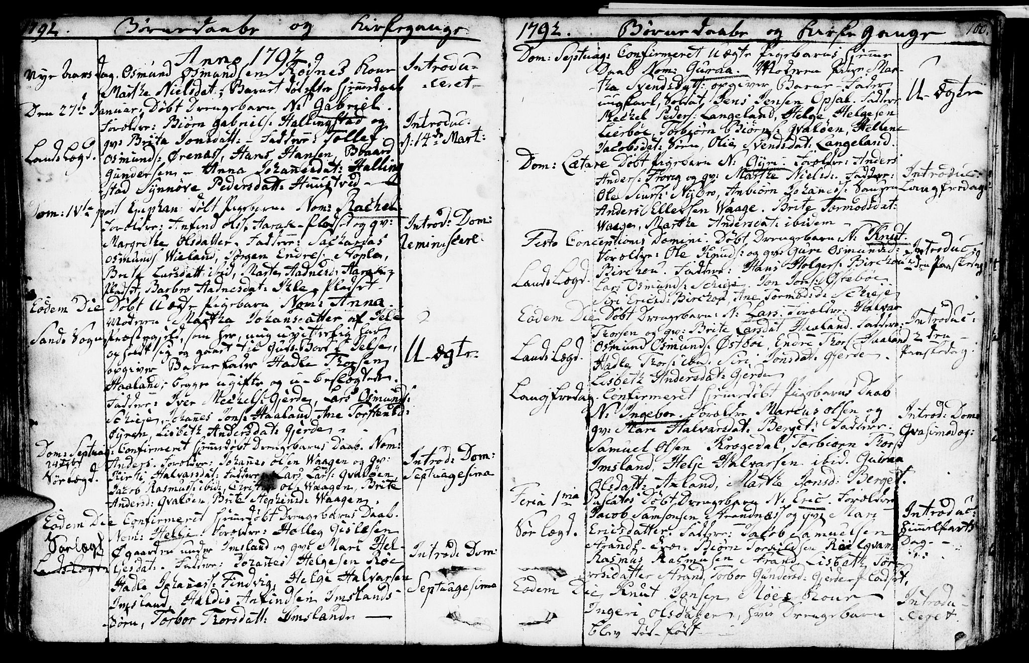 Vikedal sokneprestkontor, SAST/A-101840/01/IV: Parish register (official) no. A 2, 1779-1817, p. 100