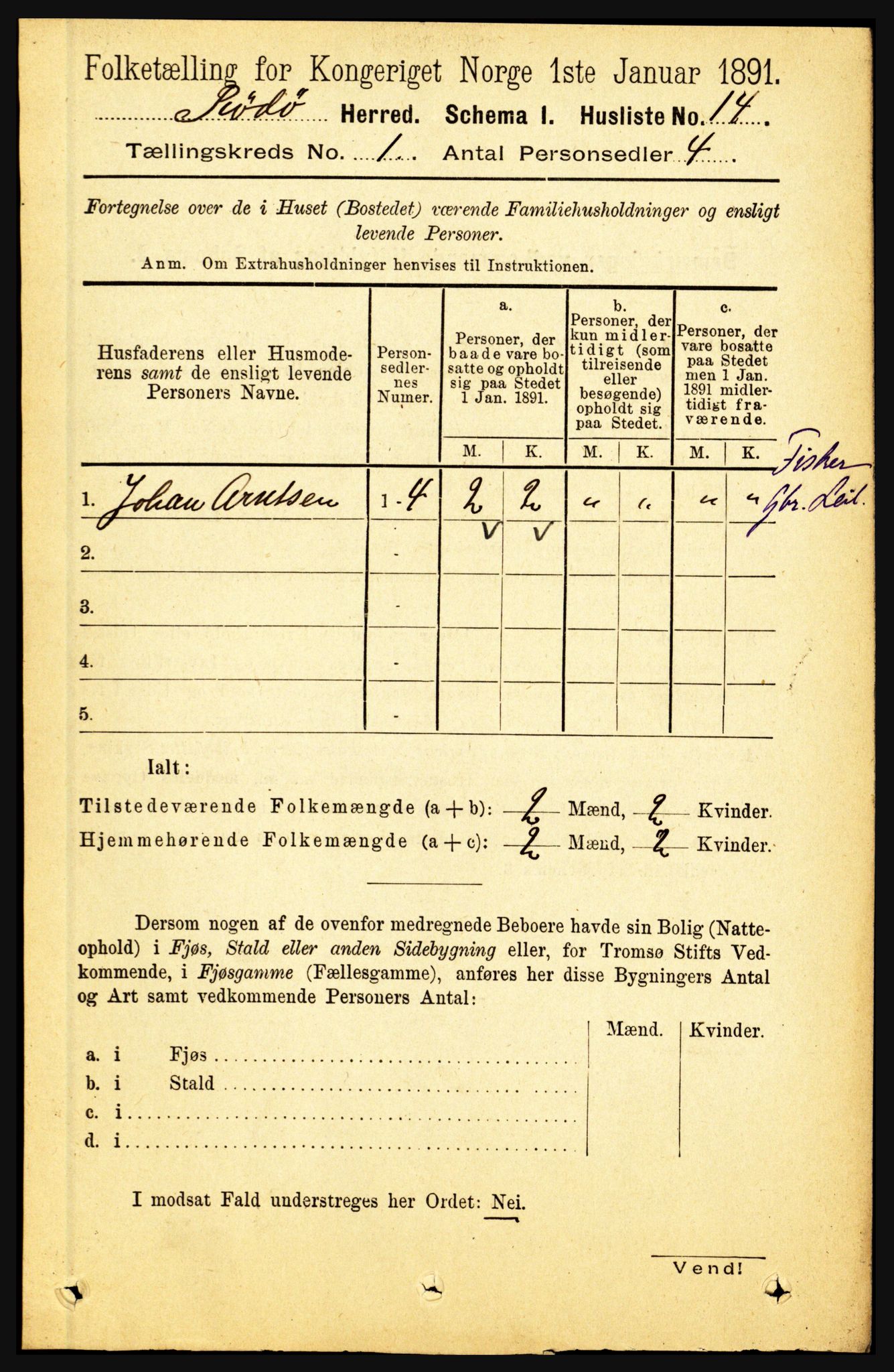 RA, 1891 census for 1836 Rødøy, 1891, p. 31