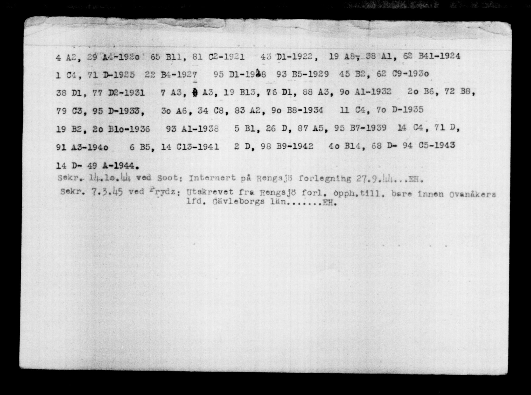 Den Kgl. Norske Legasjons Flyktningskontor, AV/RA-S-6753/V/Va/L0012: Kjesäterkartoteket.  Flyktningenr. 28300-31566, 1940-1945, p. 2980