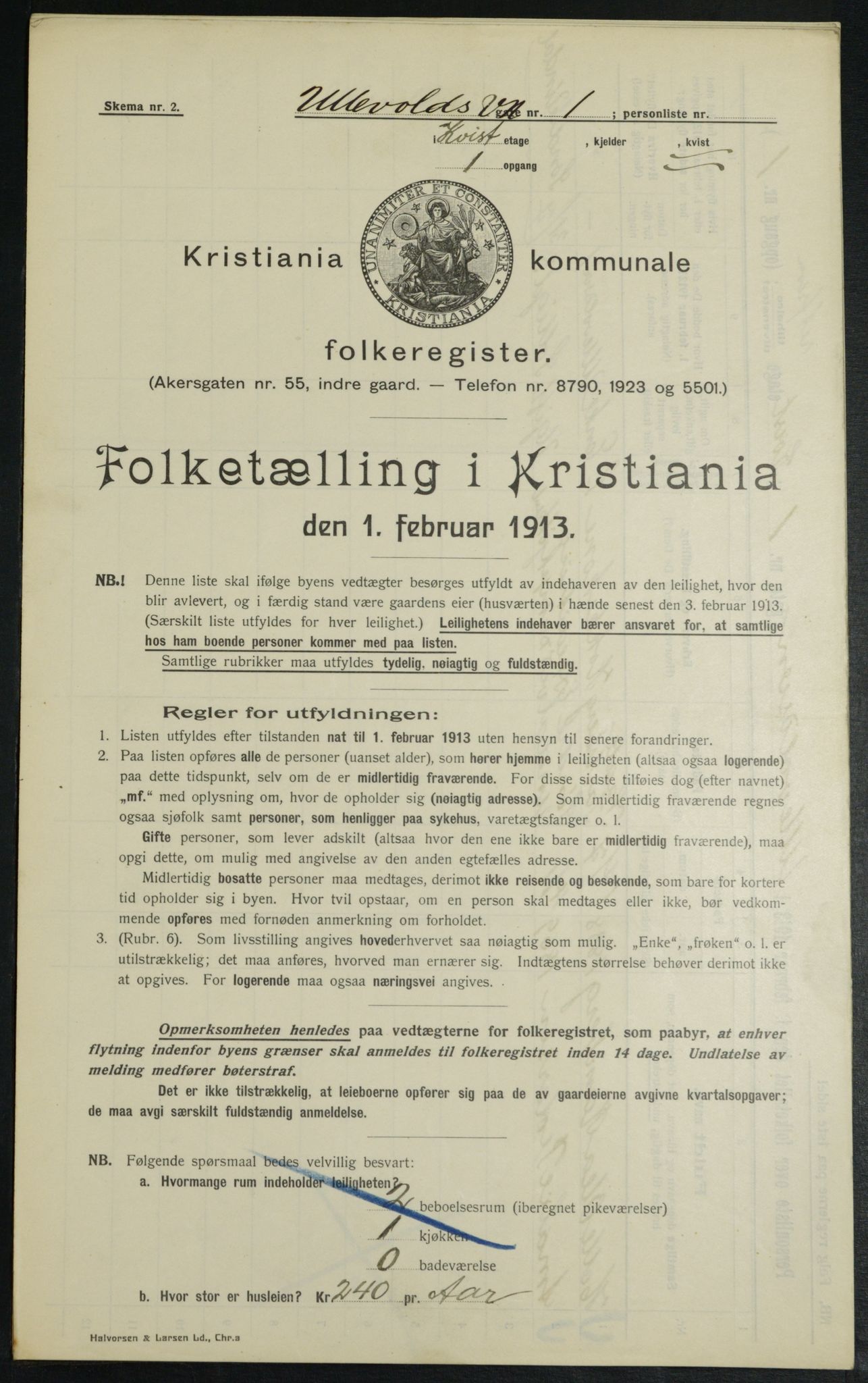 OBA, Municipal Census 1913 for Kristiania, 1913, p. 118793