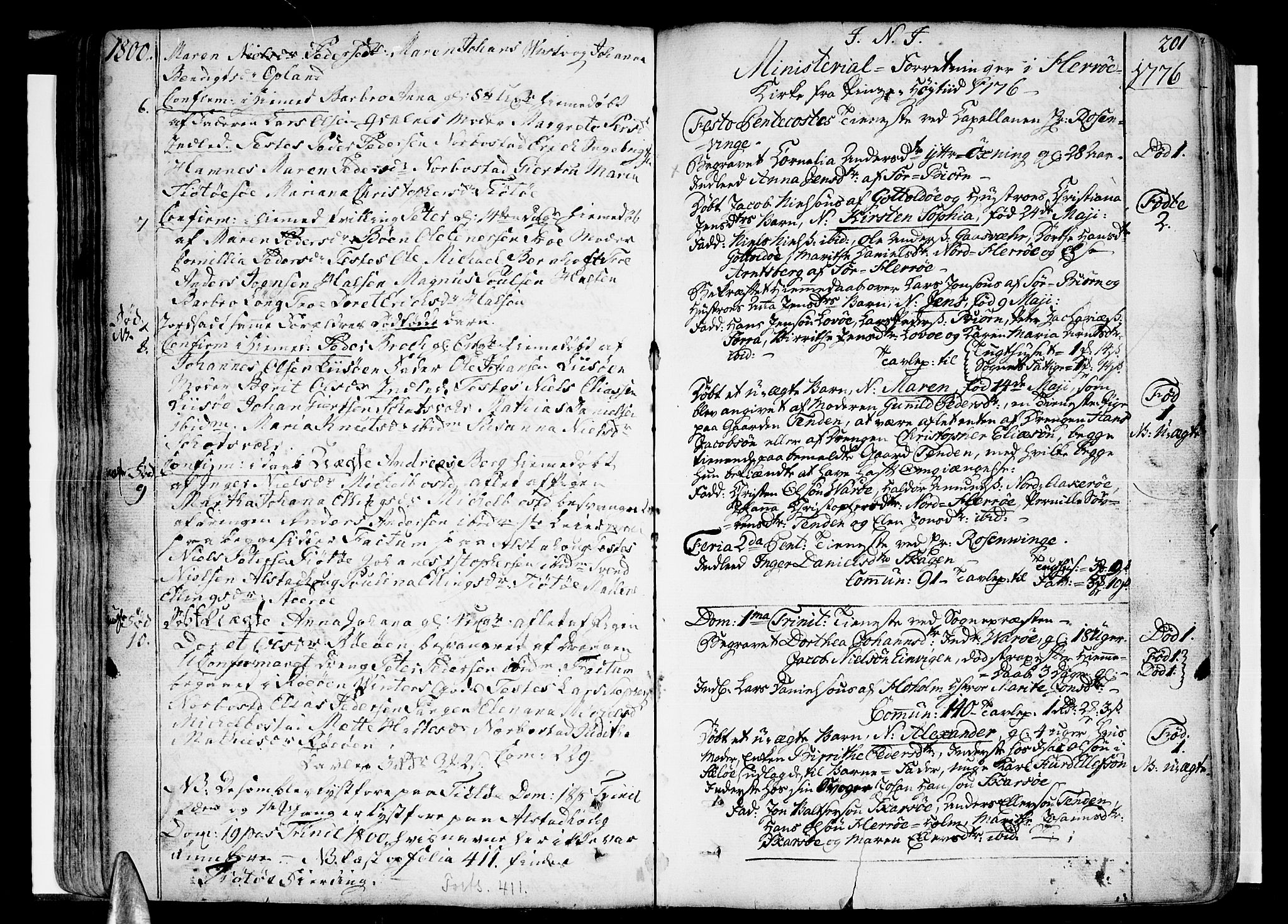 Ministerialprotokoller, klokkerbøker og fødselsregistre - Nordland, AV/SAT-A-1459/830/L0441: Parish register (official) no. 830A07 /3, 1776-1800, p. 201