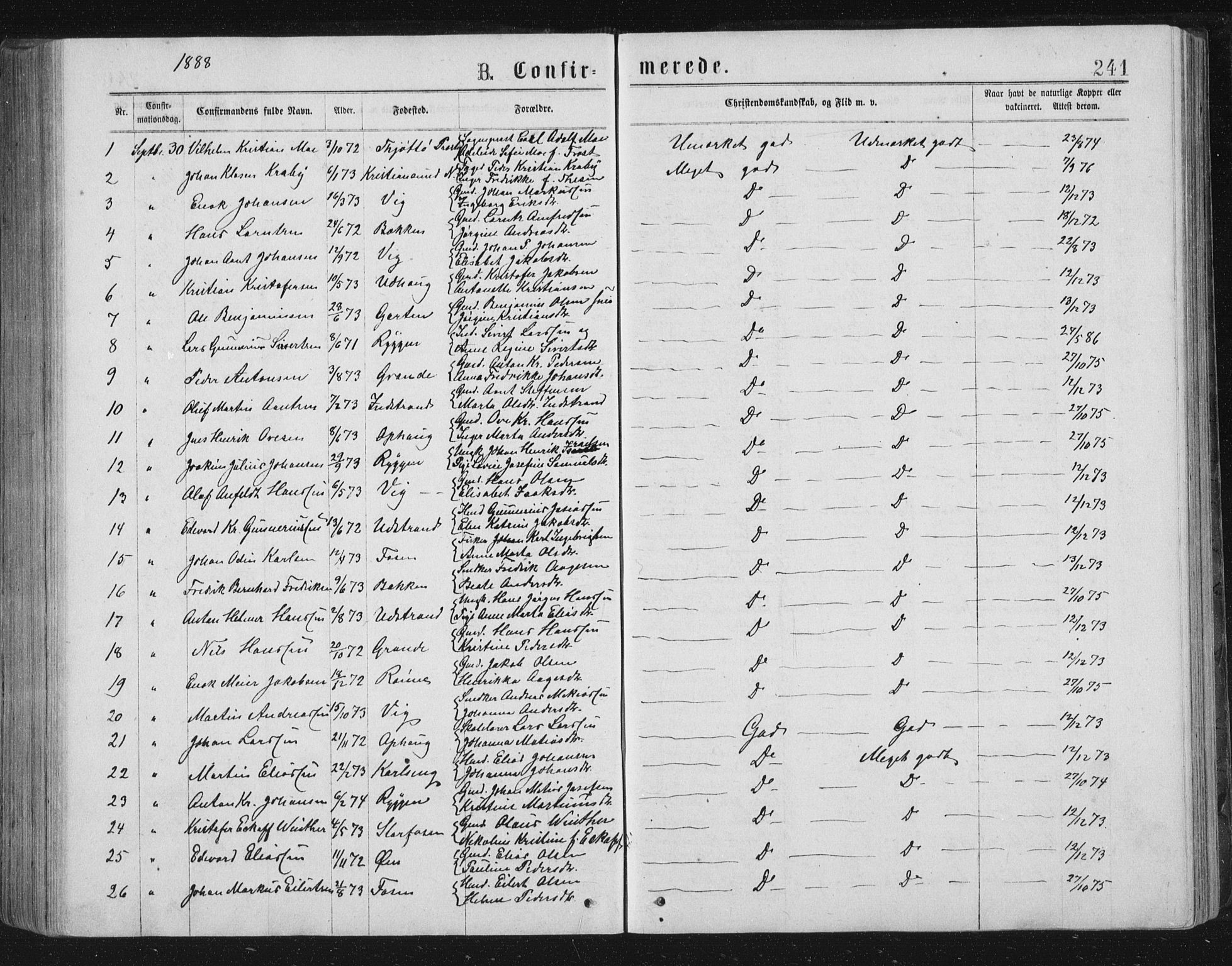 Ministerialprotokoller, klokkerbøker og fødselsregistre - Sør-Trøndelag, SAT/A-1456/659/L0745: Parish register (copy) no. 659C02, 1869-1892, p. 241