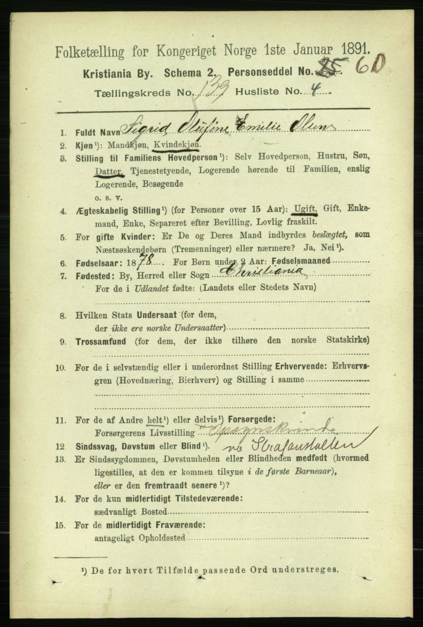 RA, 1891 census for 0301 Kristiania, 1891, p. 77204