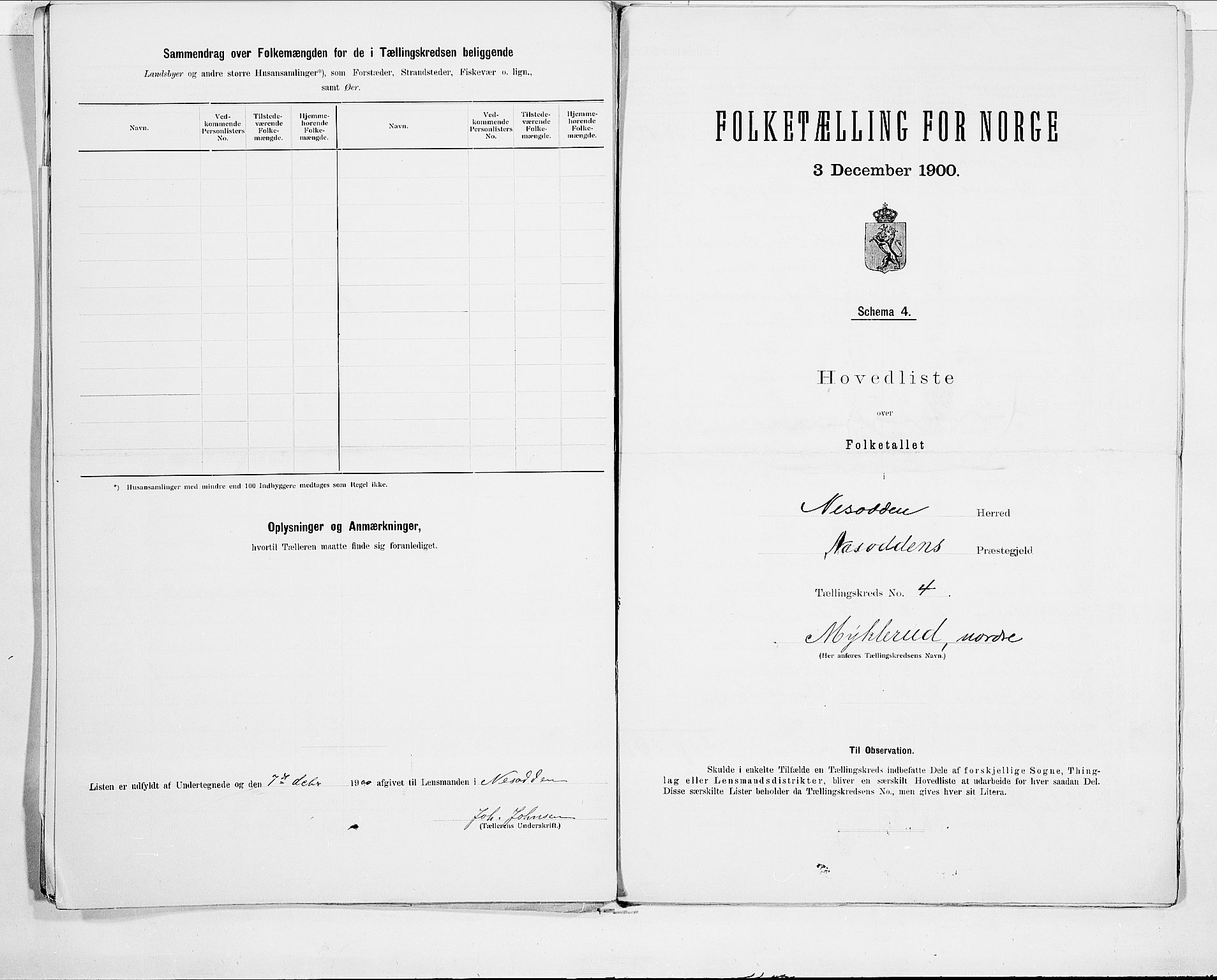 SAO, 1900 census for Nesodden, 1900, p. 10