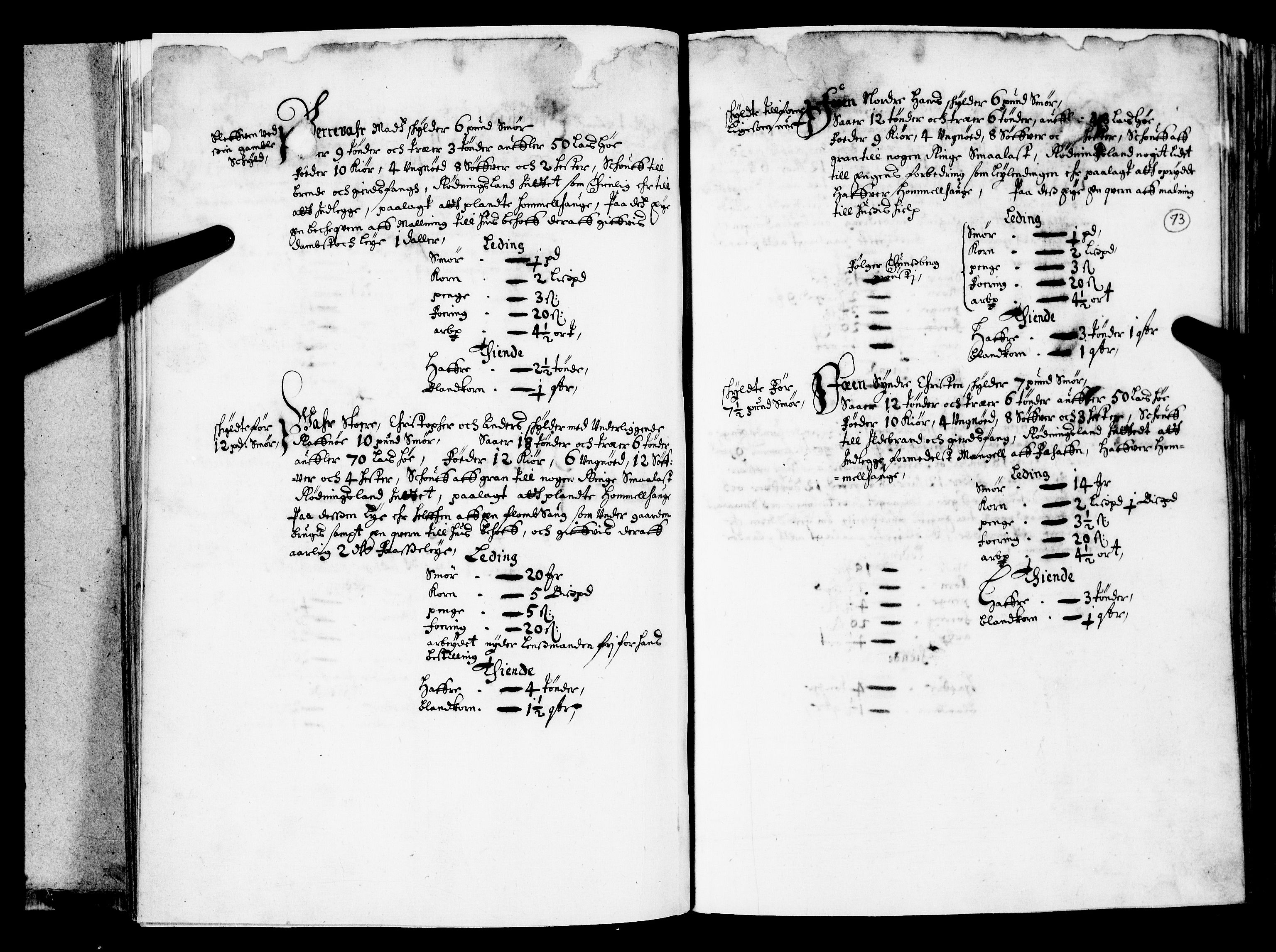 Rentekammeret inntil 1814, Realistisk ordnet avdeling, AV/RA-EA-4070/N/Nb/Nba/L0019: Tønsberg len, 1. del, 1668, p. 72b-73a