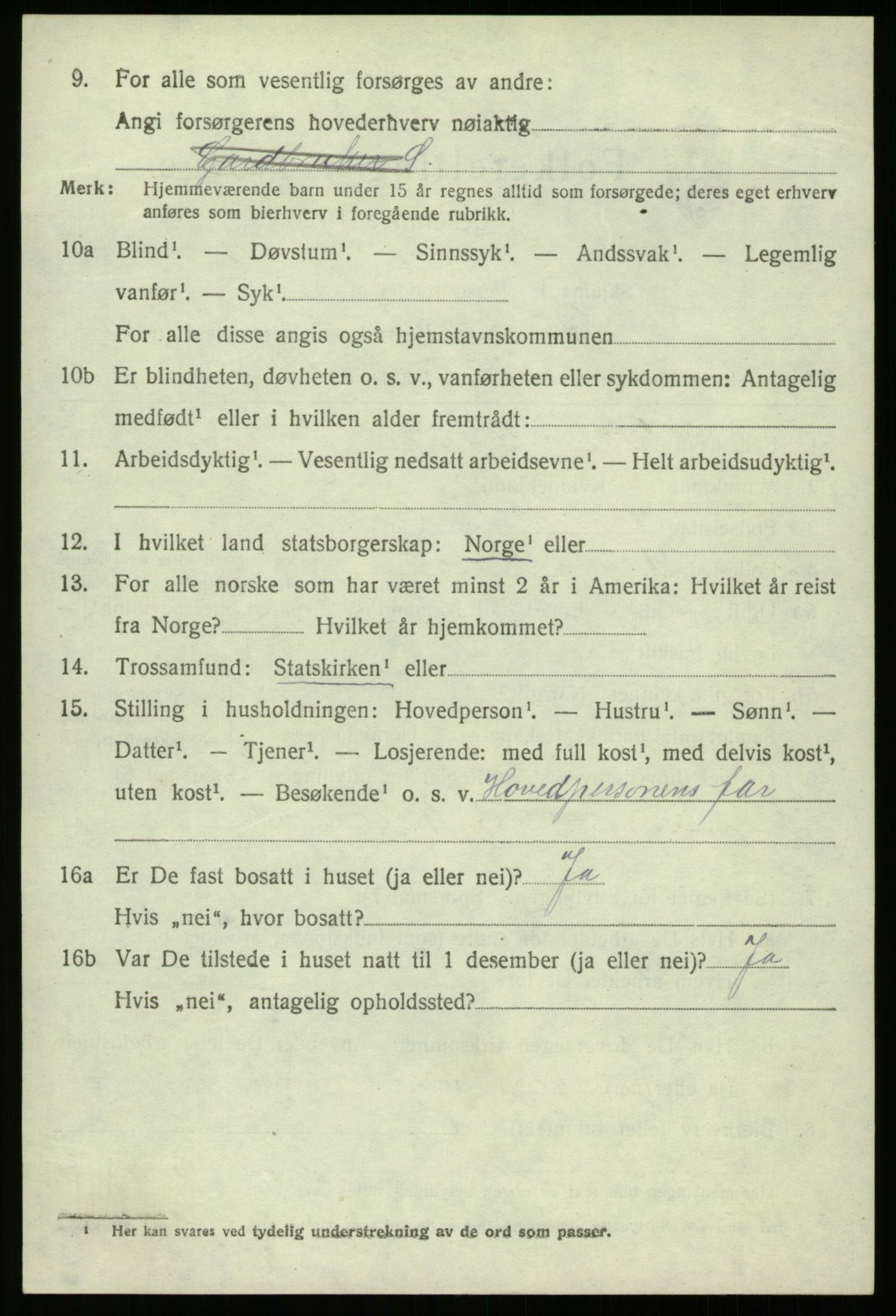 SAB, 1920 census for Davik, 1920, p. 5286