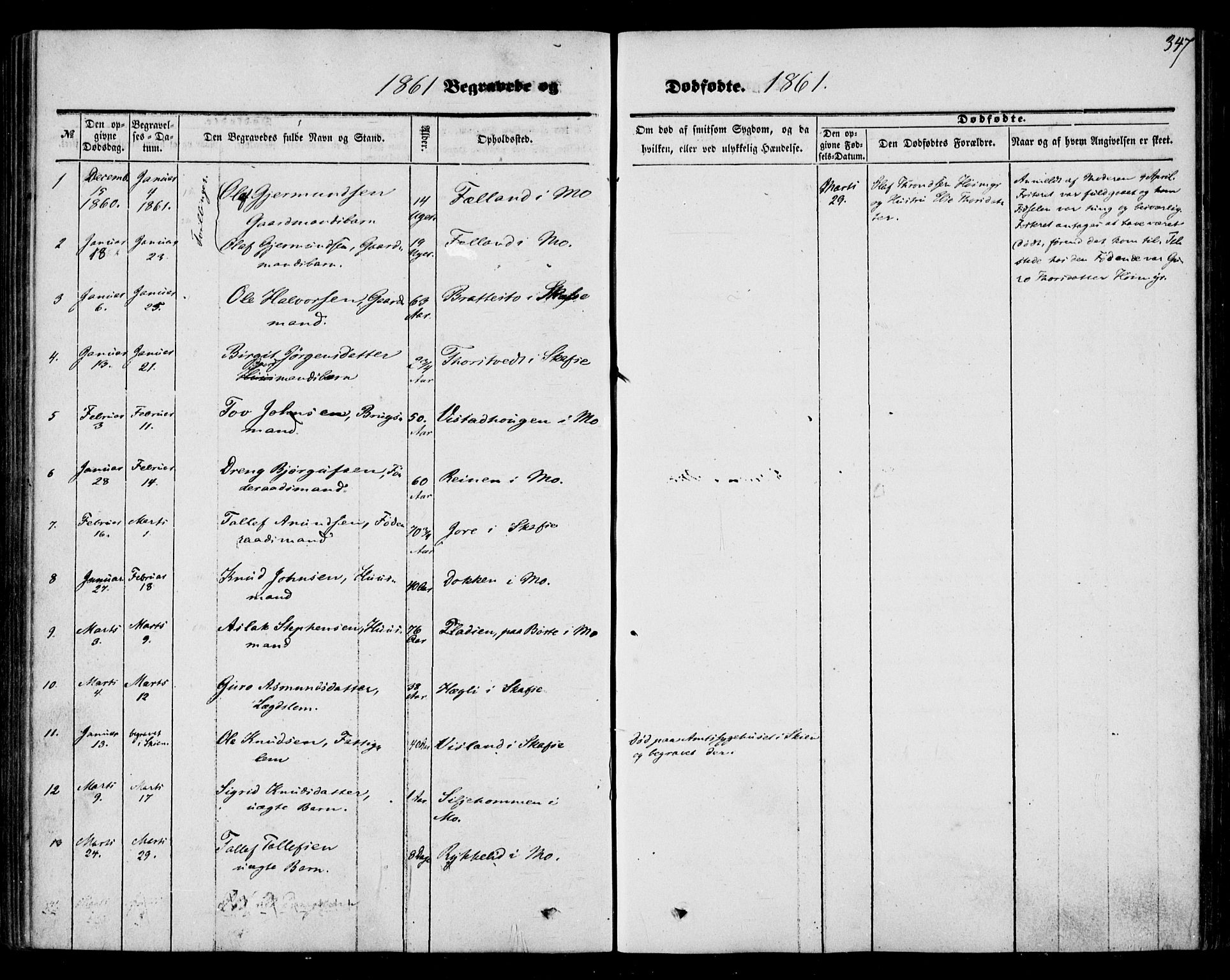 Mo kirkebøker, SAKO/A-286/F/Fa/L0005: Parish register (official) no. I 5, 1844-1864, p. 347