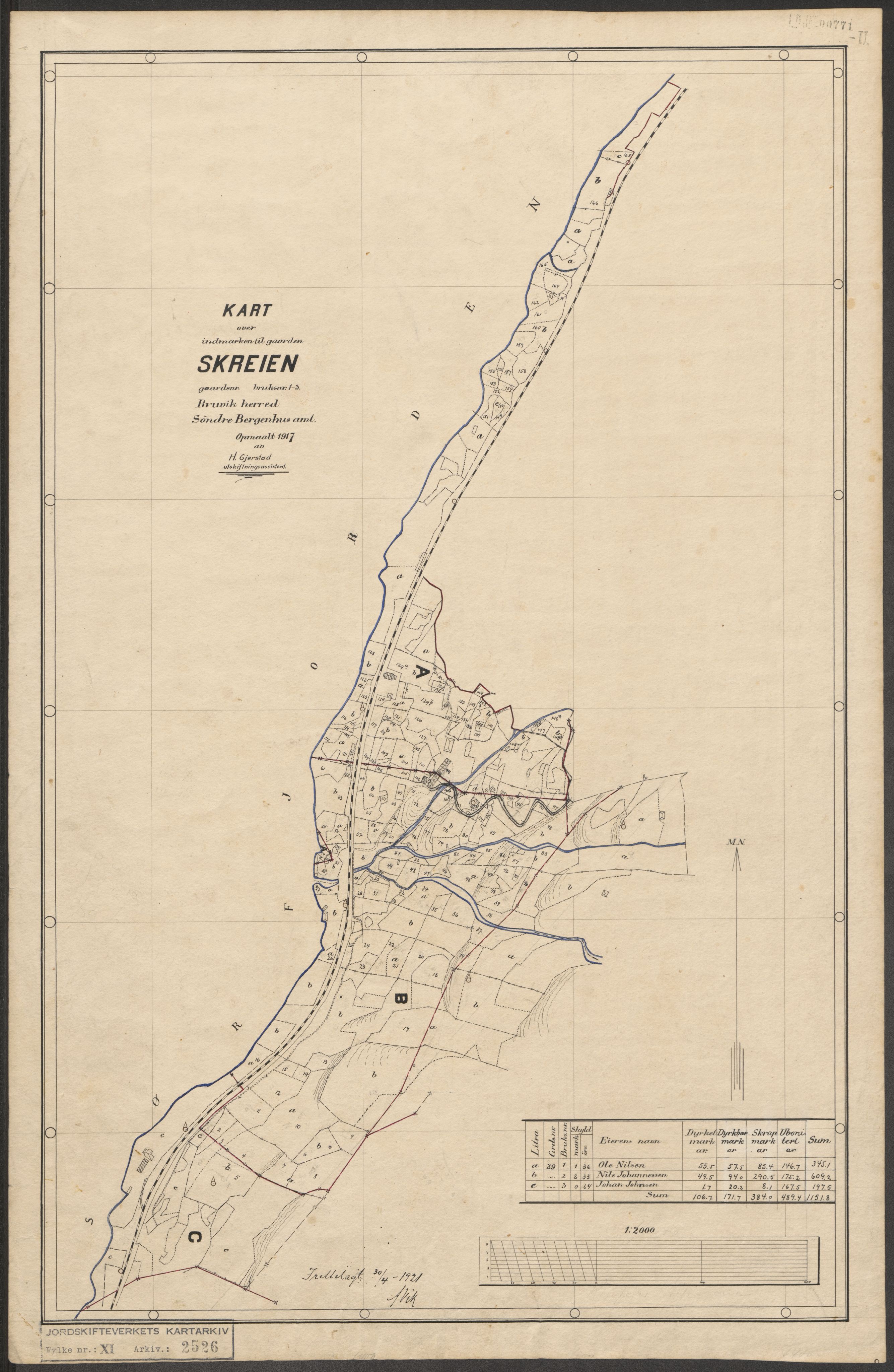 Jordskifteverkets kartarkiv, AV/RA-S-3929/T, 1859-1988, p. 2833