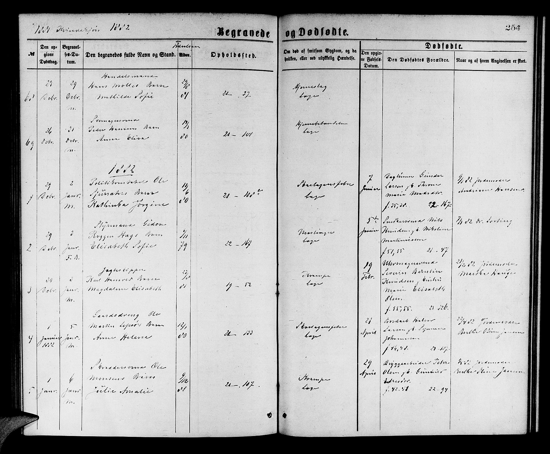 Korskirken sokneprestembete, AV/SAB-A-76101/H/Hab: Parish register (copy) no. E 3, 1871-1883, p. 254