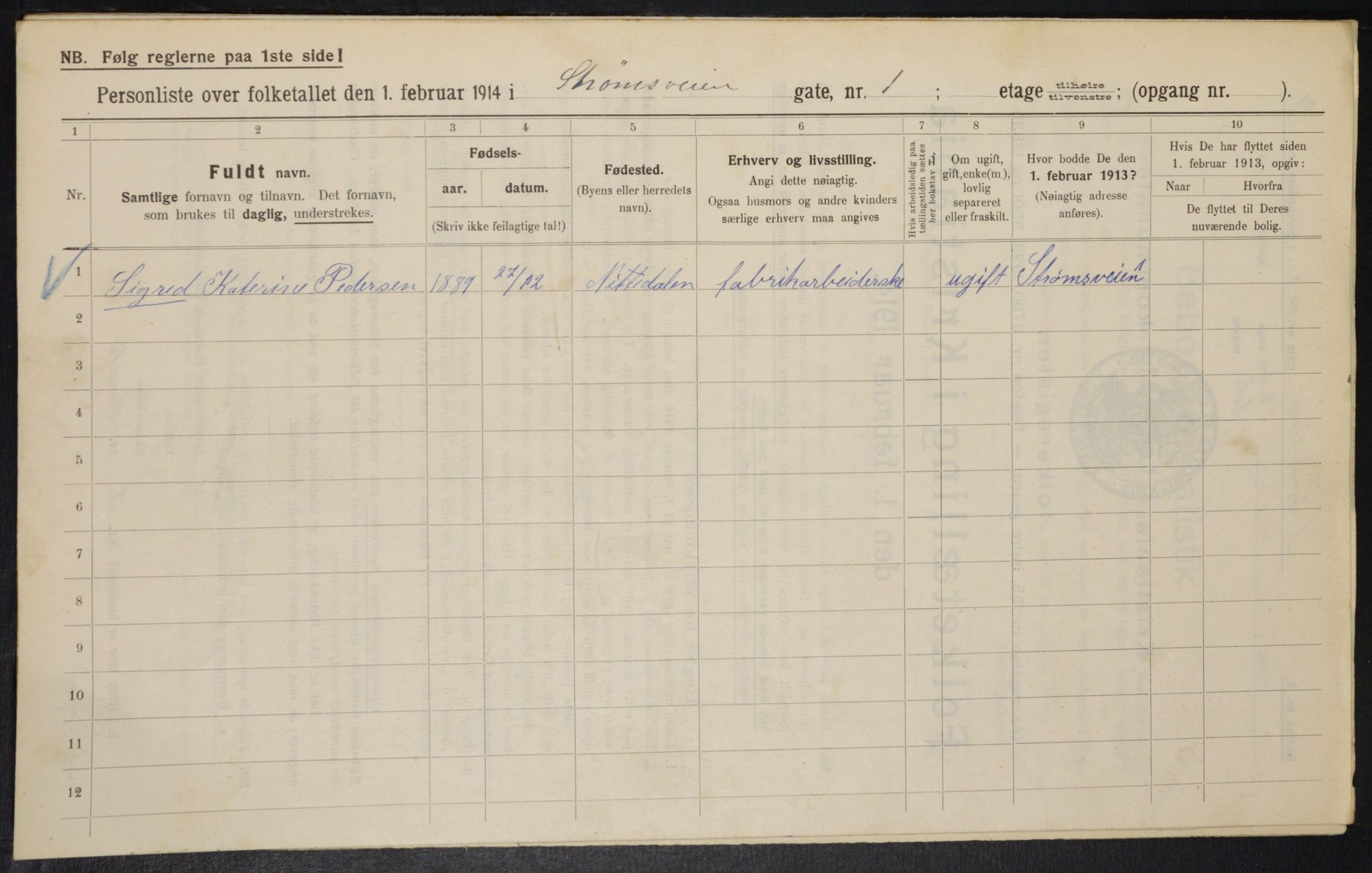 OBA, Municipal Census 1914 for Kristiania, 1914, p. 104651