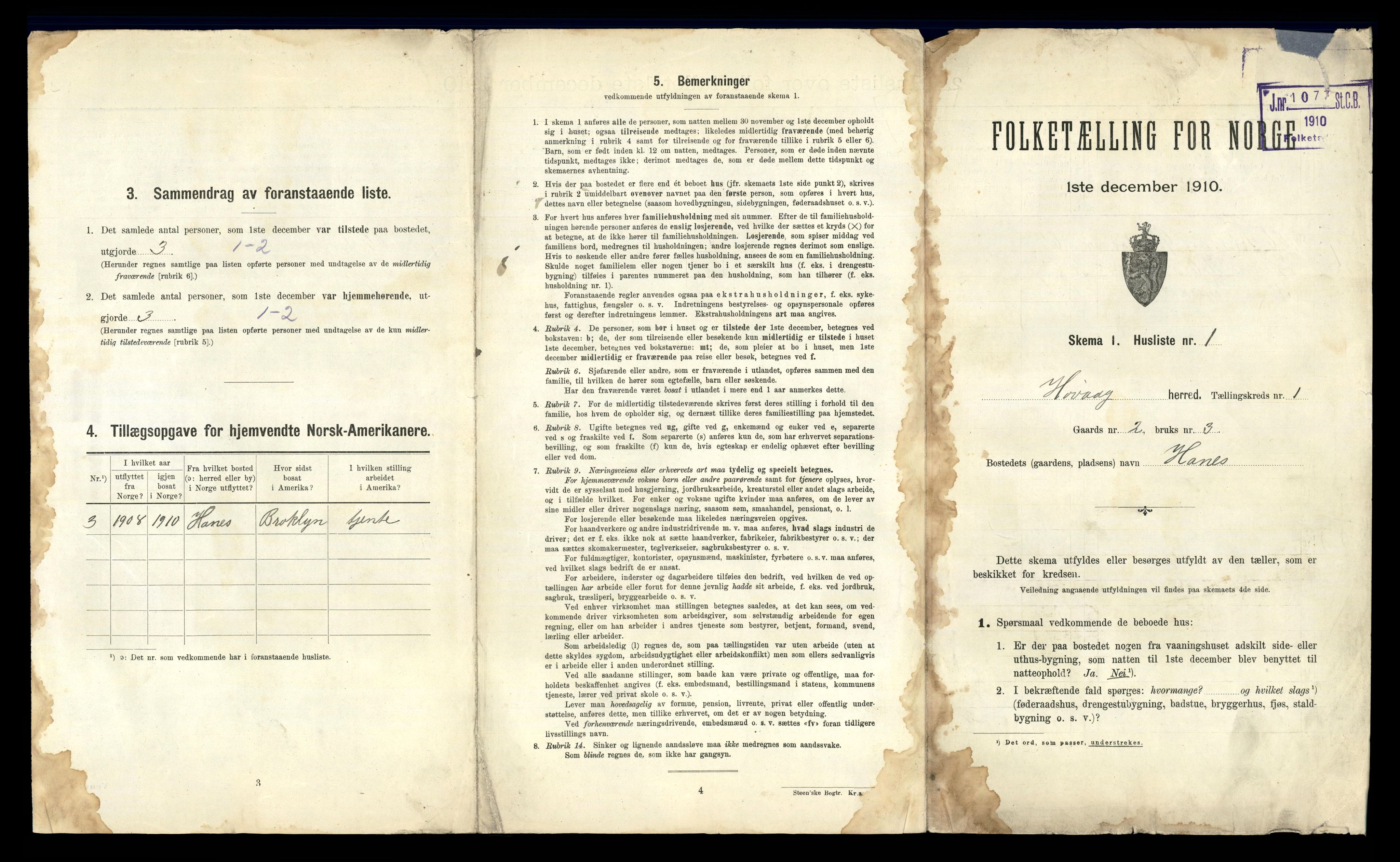 RA, 1910 census for Høvåg, 1910, p. 33