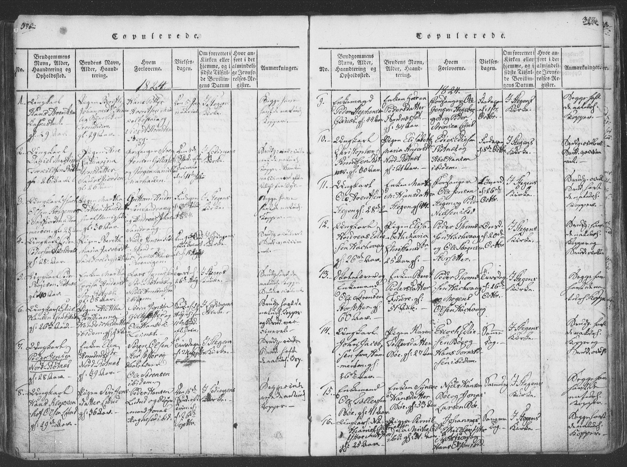 Ministerialprotokoller, klokkerbøker og fødselsregistre - Nordland, SAT/A-1459/855/L0798: Parish register (official) no. 855A06, 1821-1835, p. 376-377