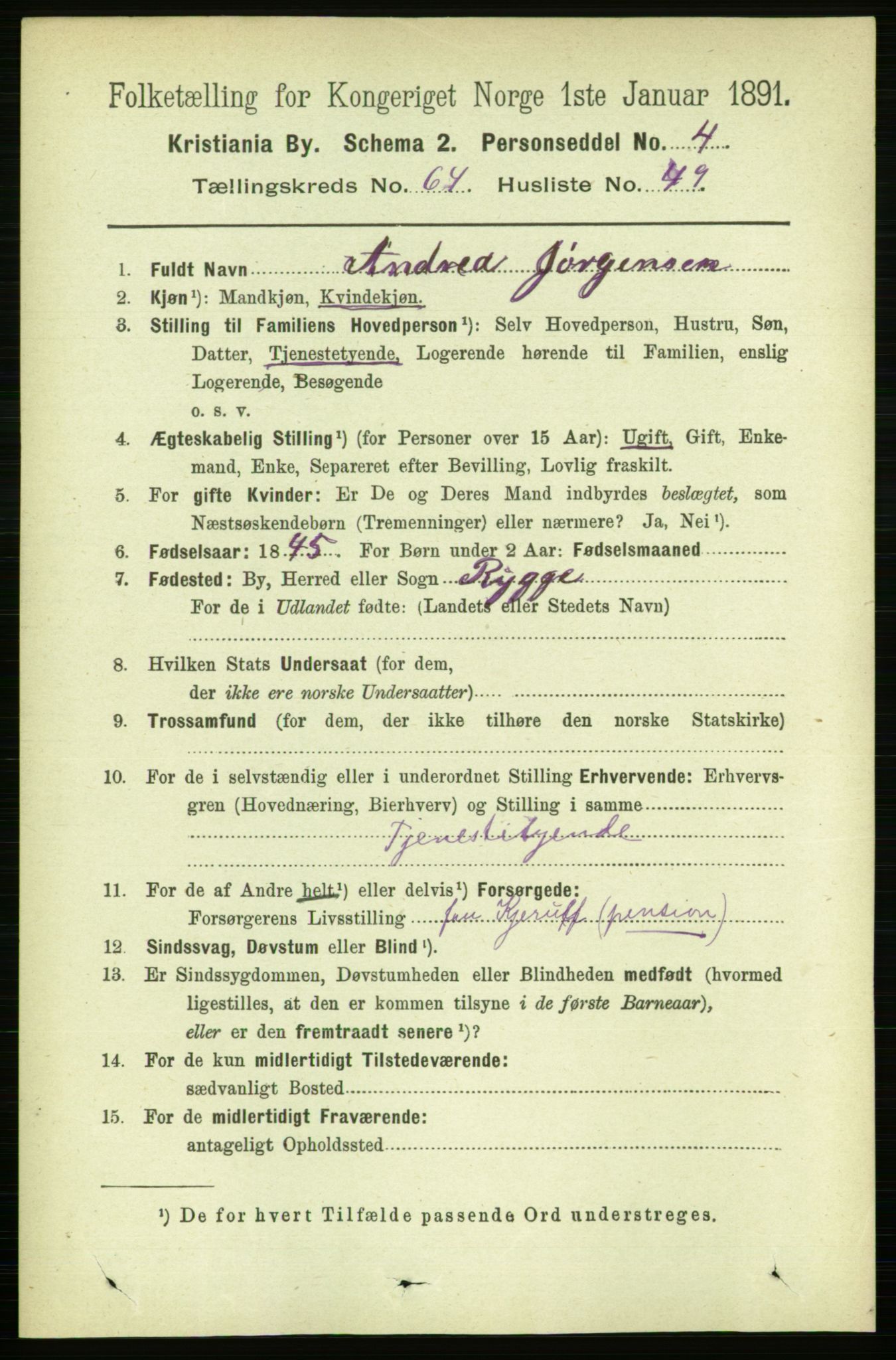 RA, 1891 census for 0301 Kristiania, 1891, p. 34800