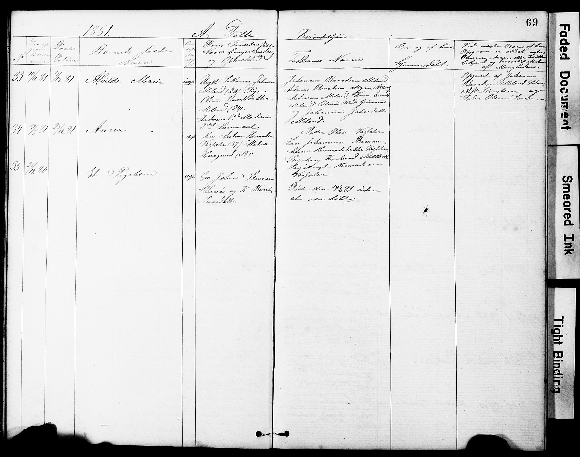 Ministerialprotokoller, klokkerbøker og fødselsregistre - Sør-Trøndelag, AV/SAT-A-1456/634/L0541: Parish register (copy) no. 634C03, 1874-1891, p. 69