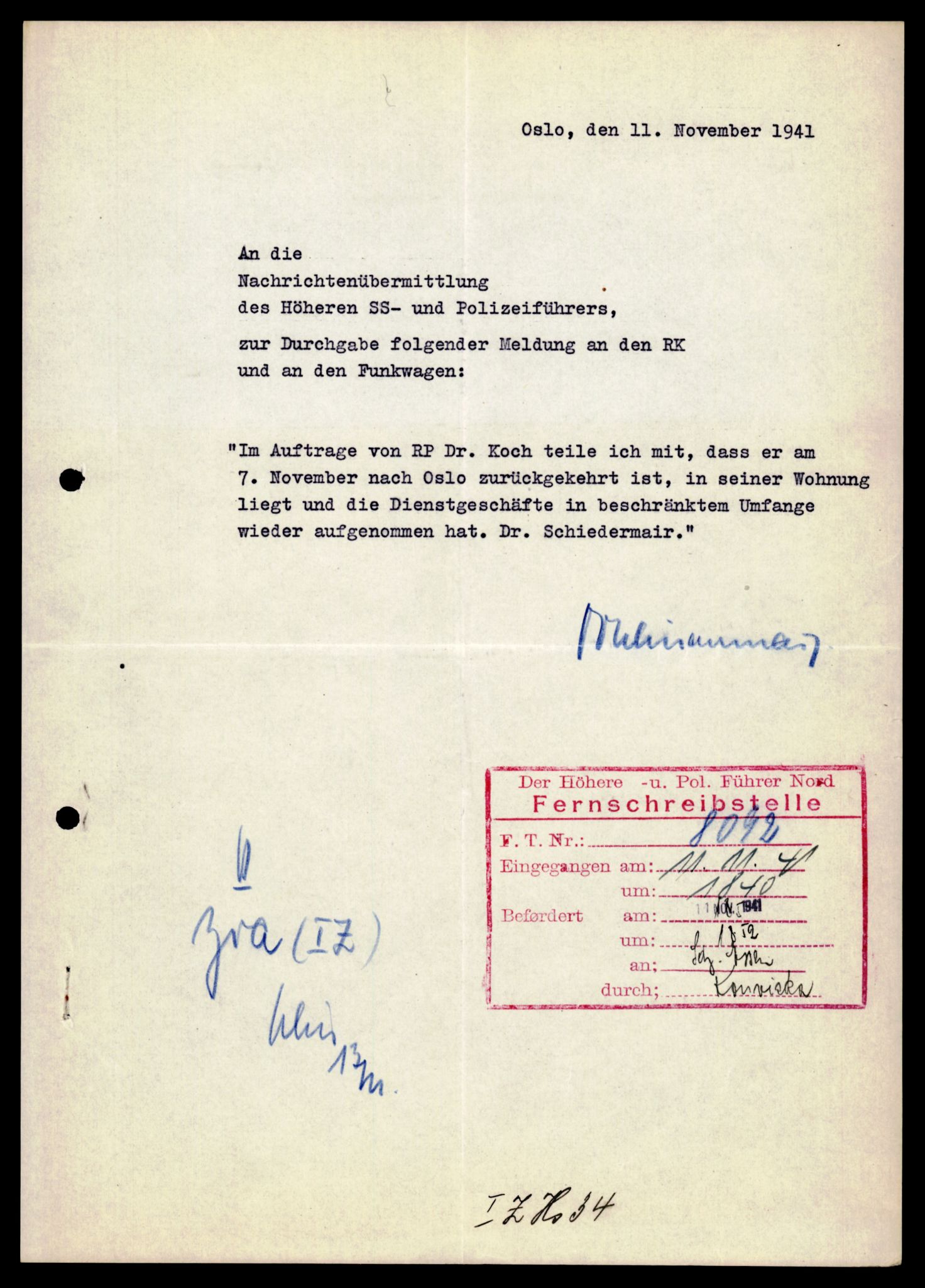 Forsvarets Overkommando. 2 kontor. Arkiv 11.4. Spredte tyske arkivsaker, AV/RA-RAFA-7031/D/Dar/Darb/L0002: Reichskommissariat, 1940-1945, p. 178