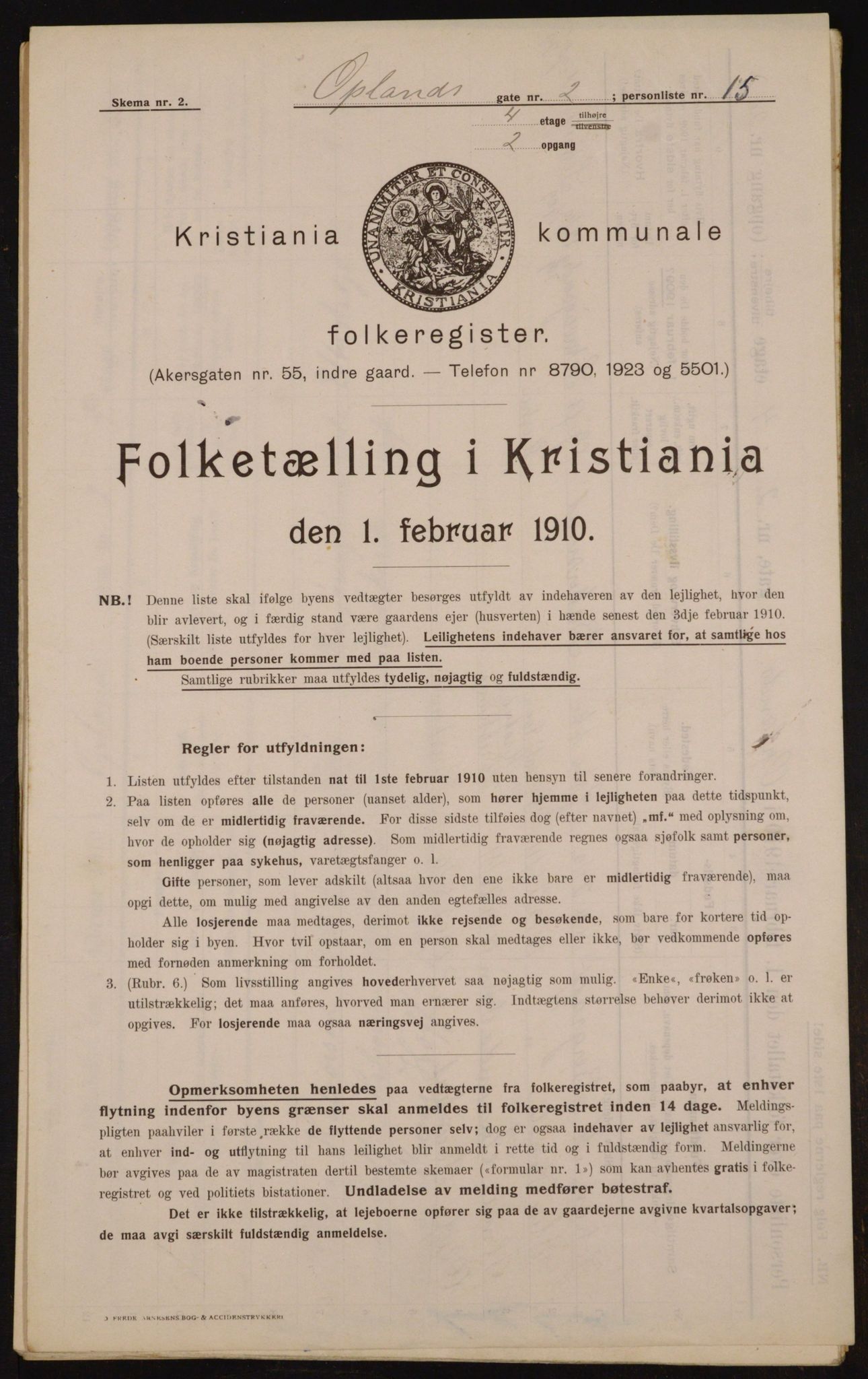 OBA, Municipal Census 1910 for Kristiania, 1910, p. 72969