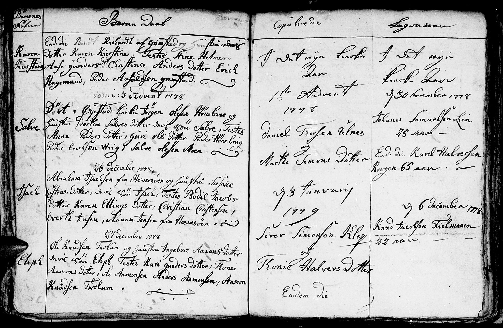 Fjære sokneprestkontor, SAK/1111-0011/F/Fb/L0004: Parish register (copy) no. B 4, 1766-1785, p. 179b-180a