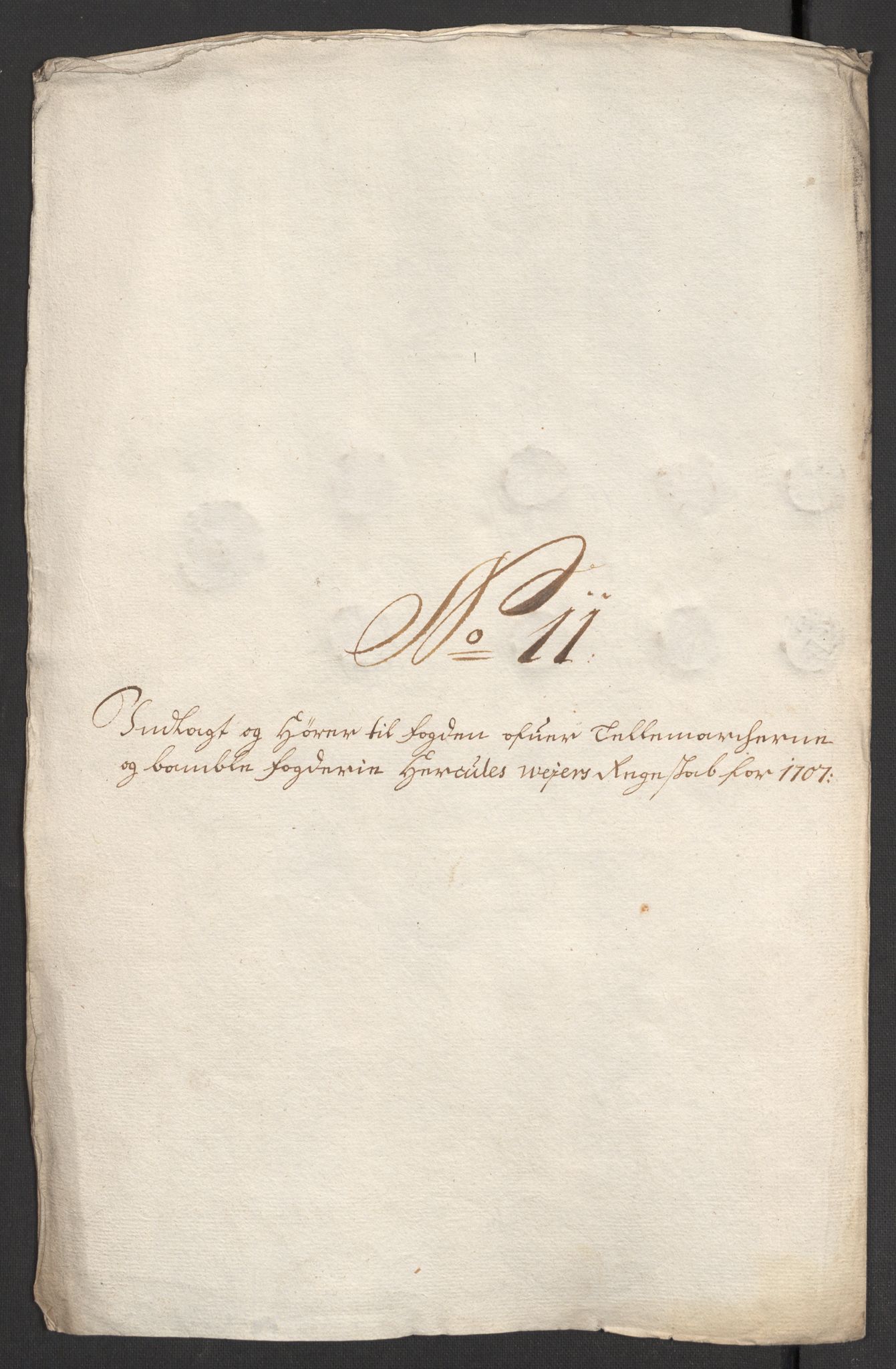 Rentekammeret inntil 1814, Reviderte regnskaper, Fogderegnskap, AV/RA-EA-4092/R36/L2117: Fogderegnskap Øvre og Nedre Telemark og Bamble, 1707, p. 441