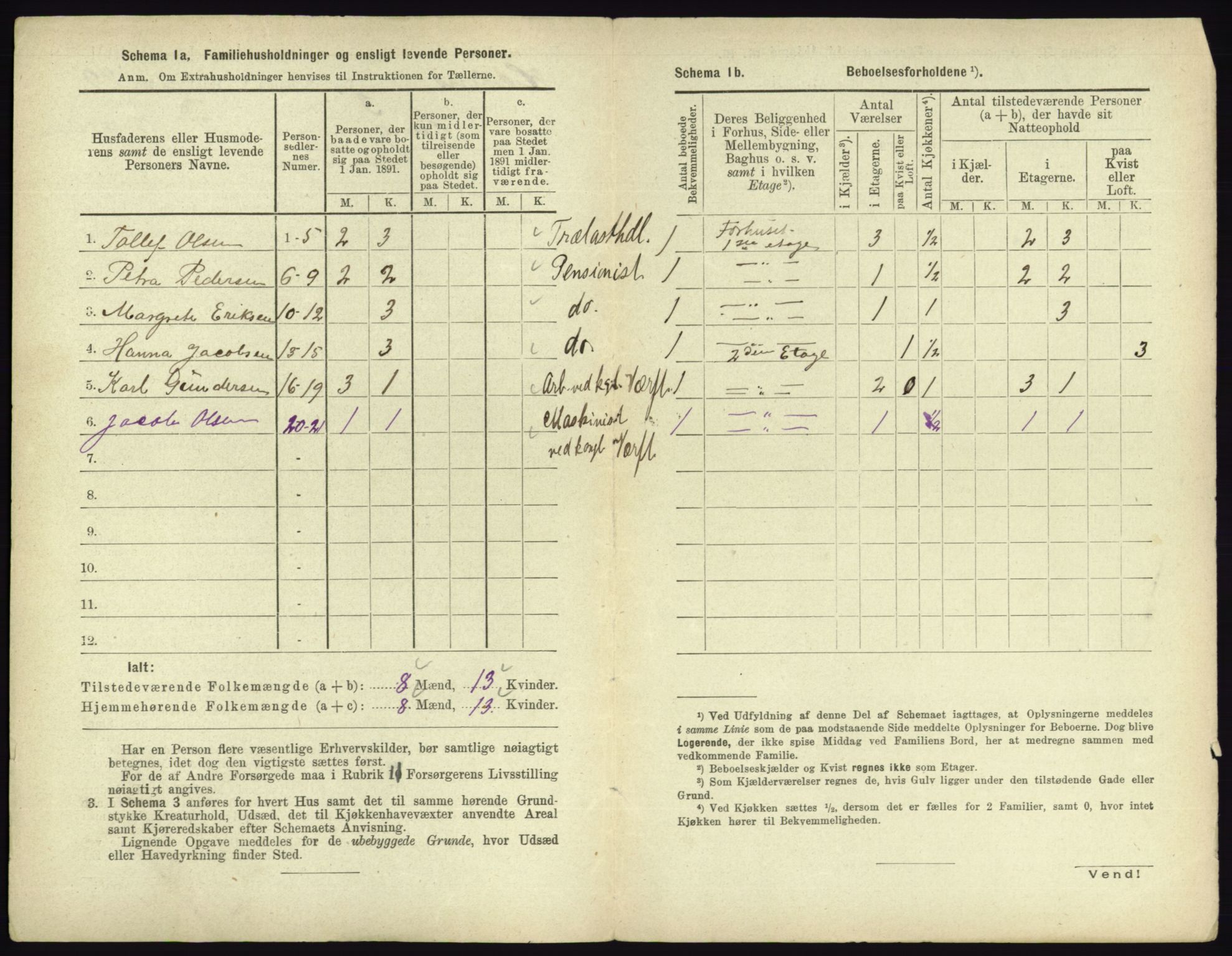 RA, 1891 census for 0703 Horten, 1891, p. 384