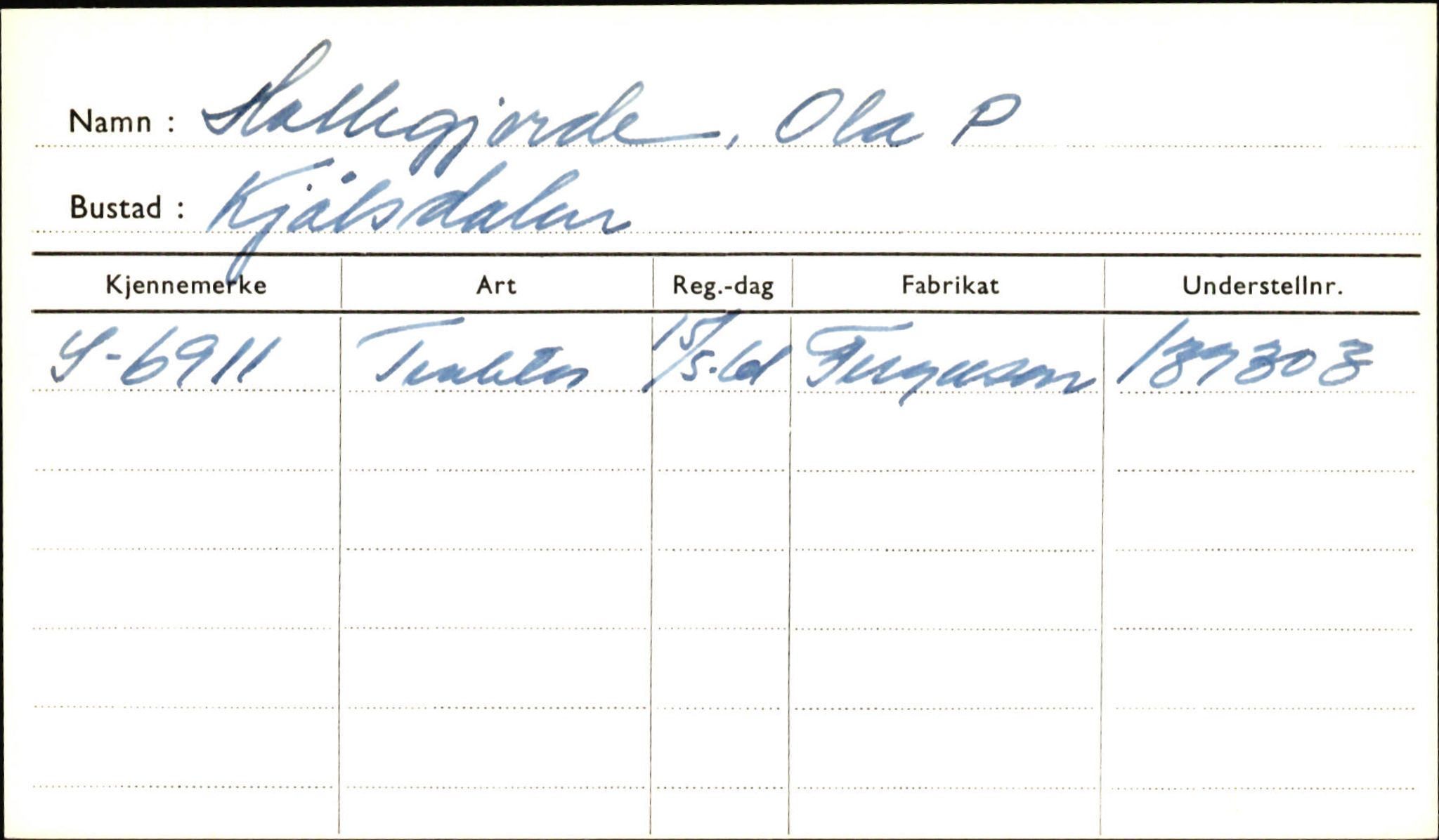 Statens vegvesen, Sogn og Fjordane vegkontor, AV/SAB-A-5301/4/F/L0001A: Eigarregister Fjordane til 1.6.1961, 1930-1961, p. 143