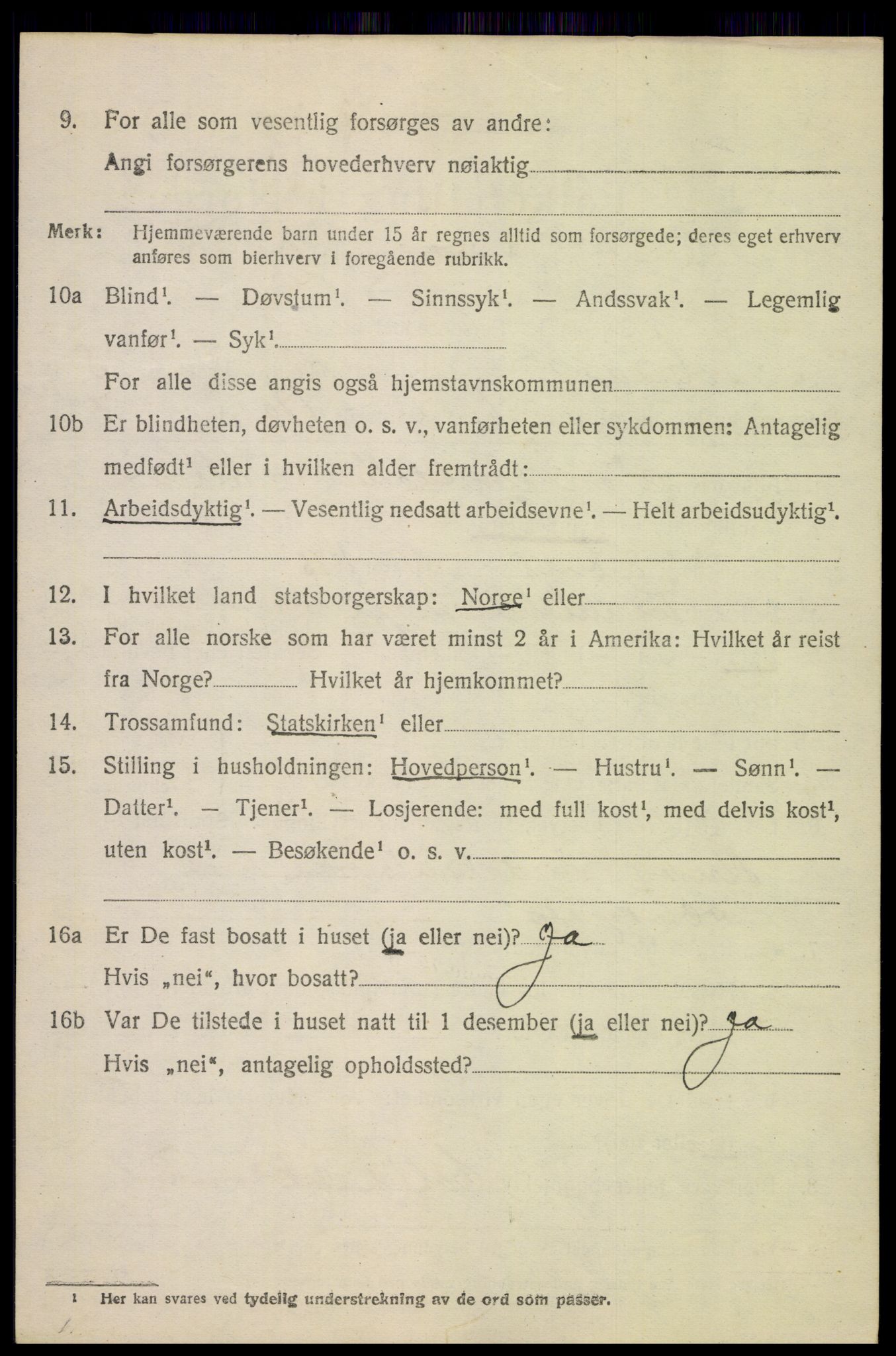 SAH, 1920 census for Heidal, 1920, p. 2363