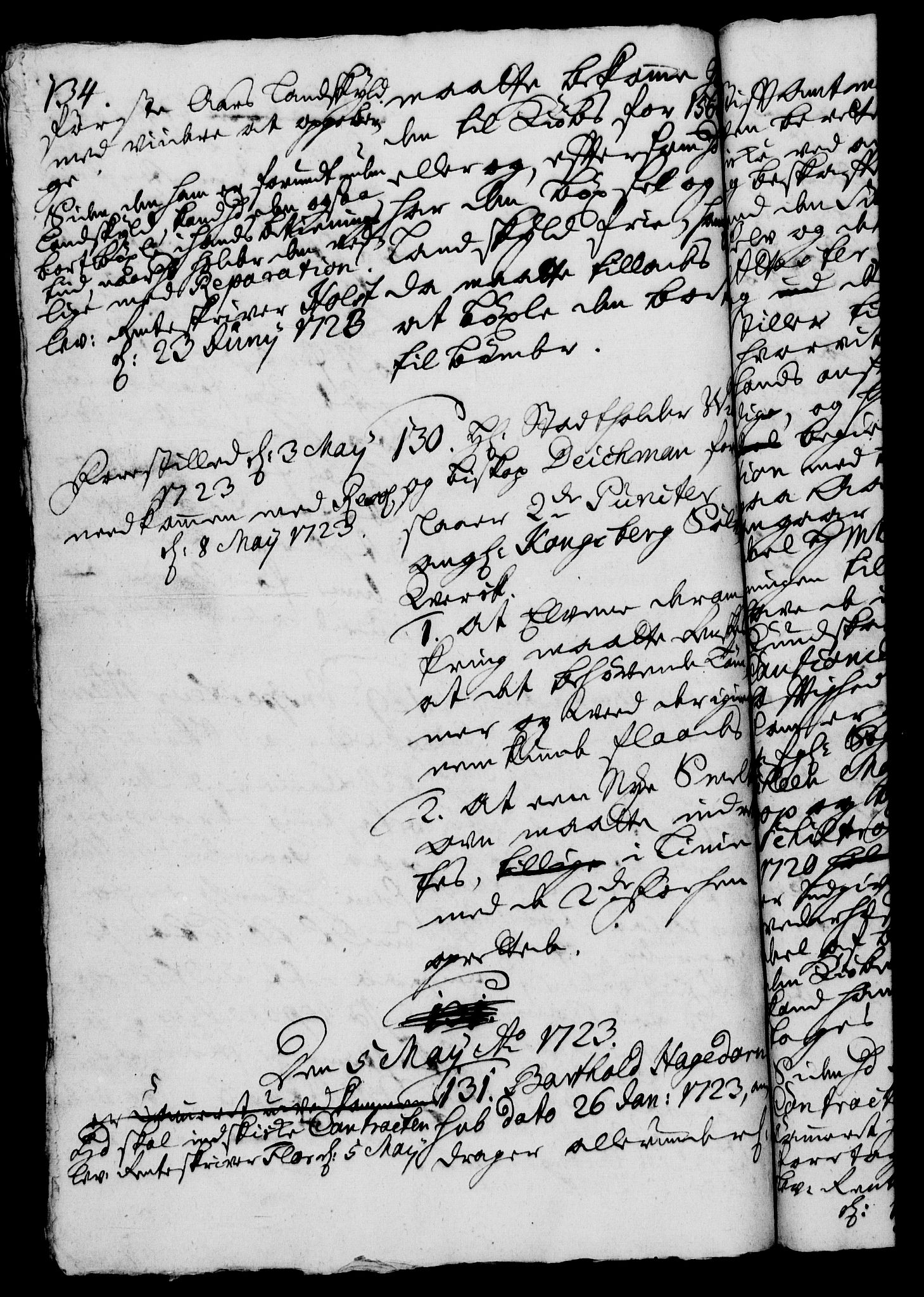 Rentekammeret, Kammerkanselliet, RA/EA-3111/G/Gh/Gha/L0006: Norsk ekstraktmemorialprotokoll (merket RK 53.51), 1723-1724, p. 134