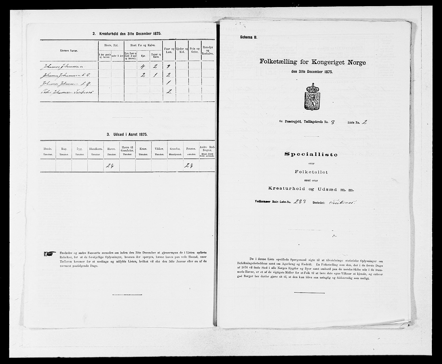 SAB, 1875 census for 1243P Os, 1875, p. 1039