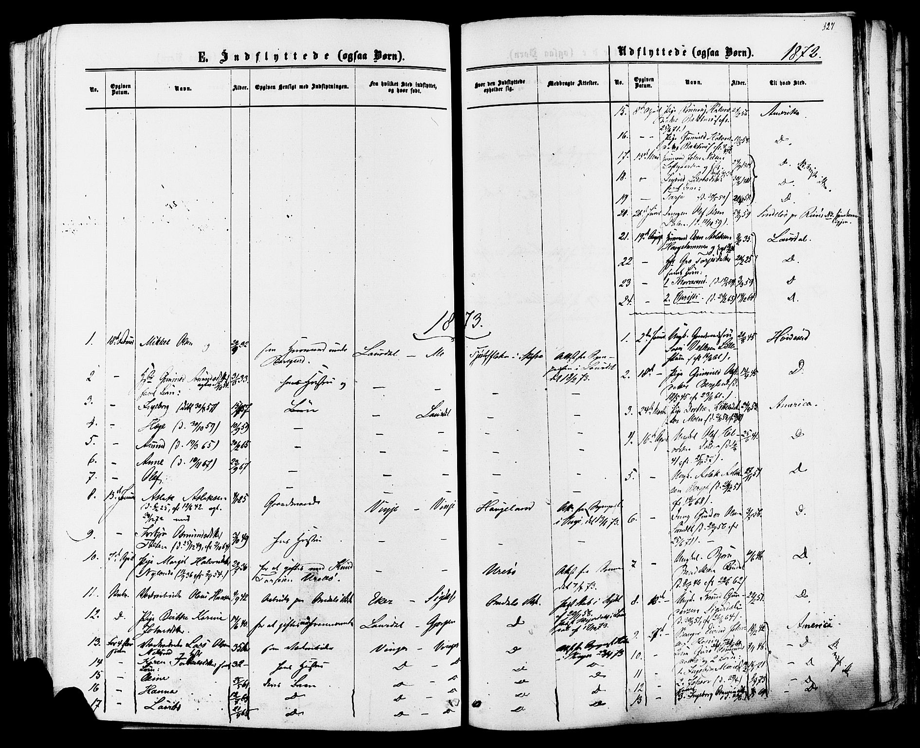 Mo kirkebøker, SAKO/A-286/F/Fa/L0006: Parish register (official) no. I 6, 1865-1885, p. 327