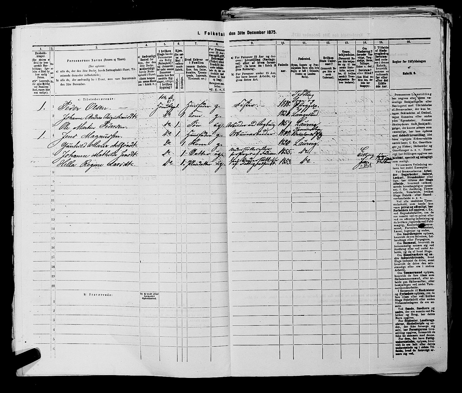 SAKO, 1875 census for 0707P Larvik, 1875, p. 766