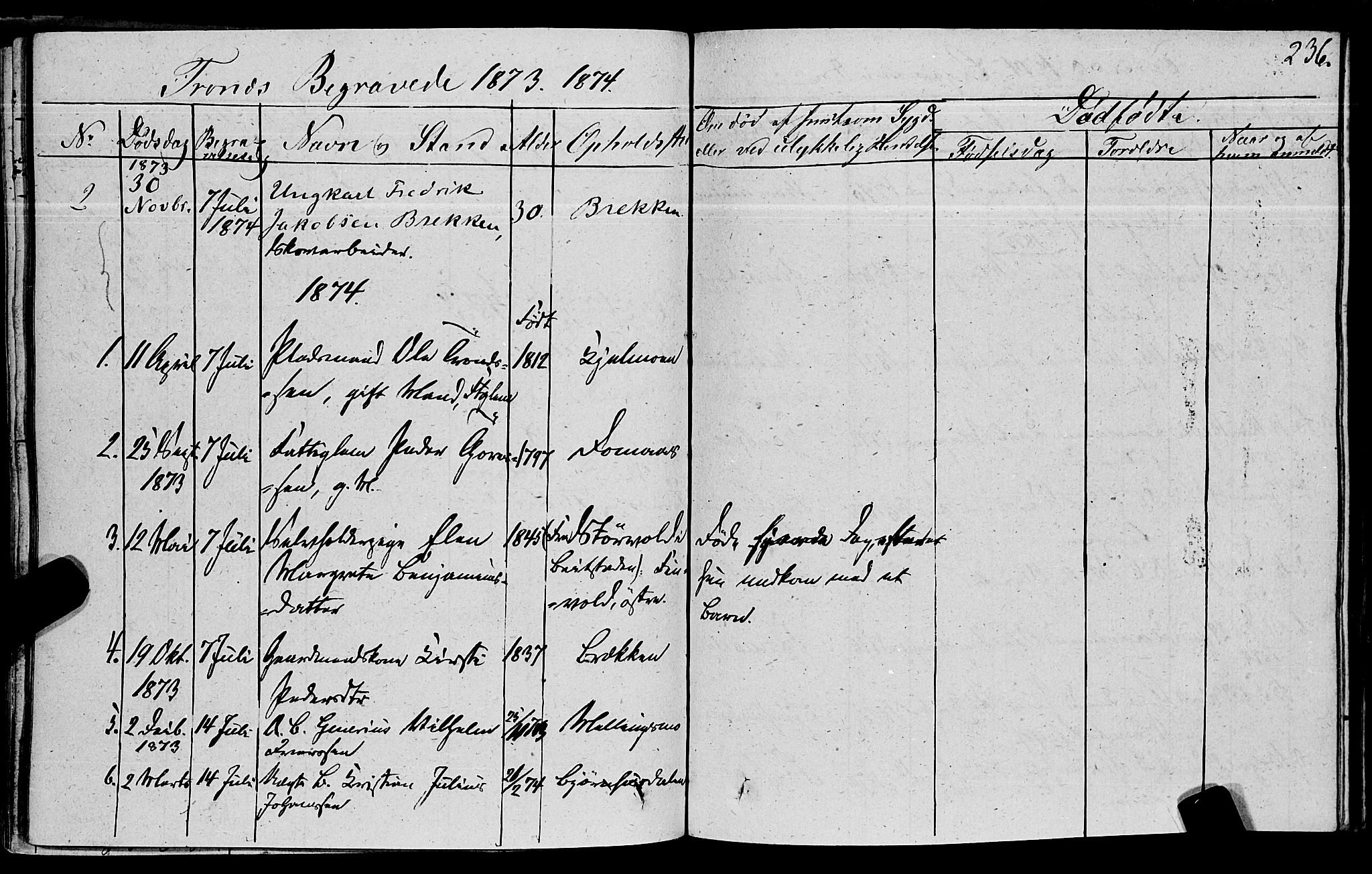 Ministerialprotokoller, klokkerbøker og fødselsregistre - Nord-Trøndelag, SAT/A-1458/762/L0538: Parish register (official) no. 762A02 /2, 1833-1879, p. 236