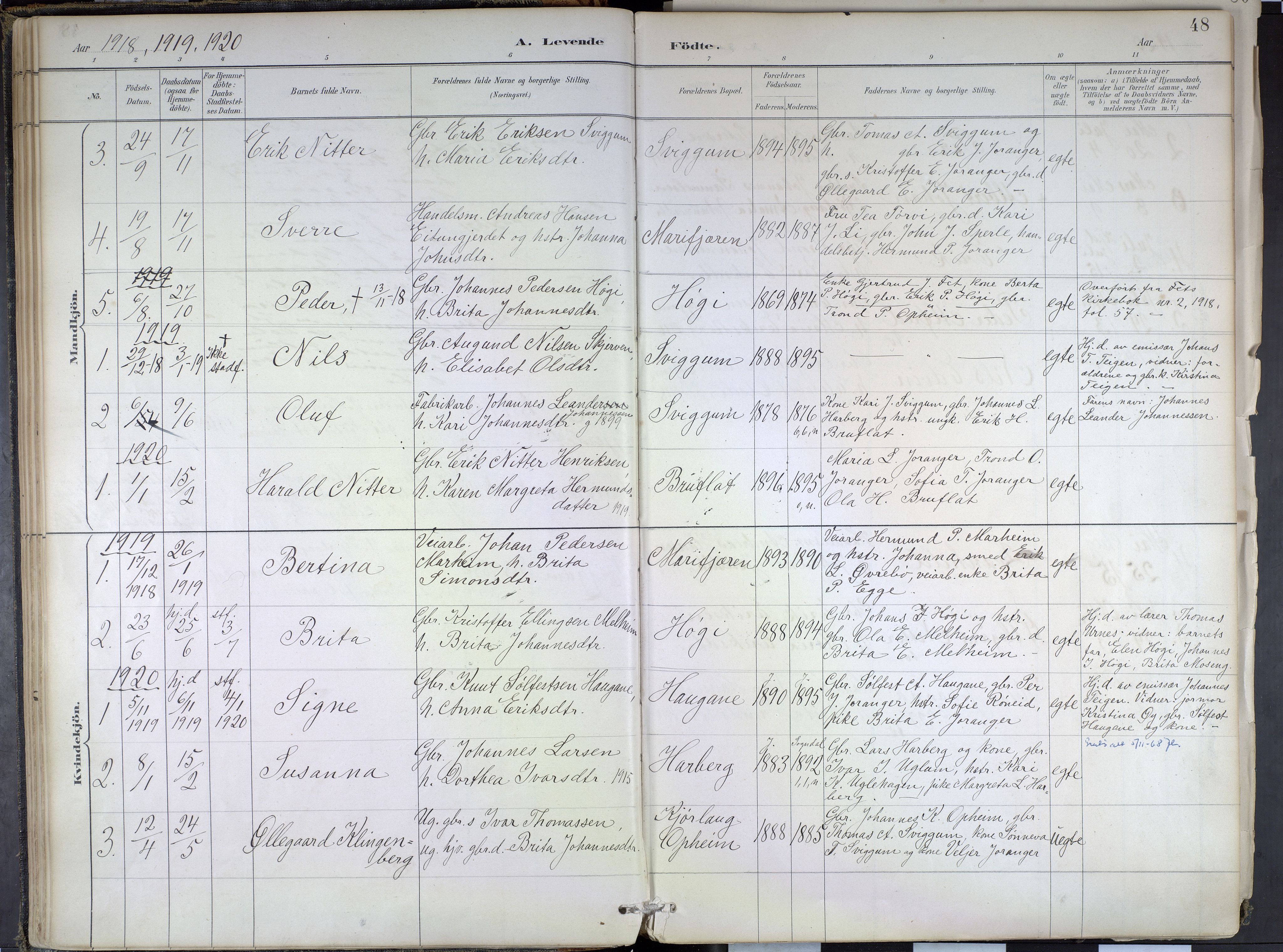 Hafslo sokneprestembete, SAB/A-80301/H/Haa/Haae/L0001: Parish register (official) no. E 1, 1886-1934, p. 48