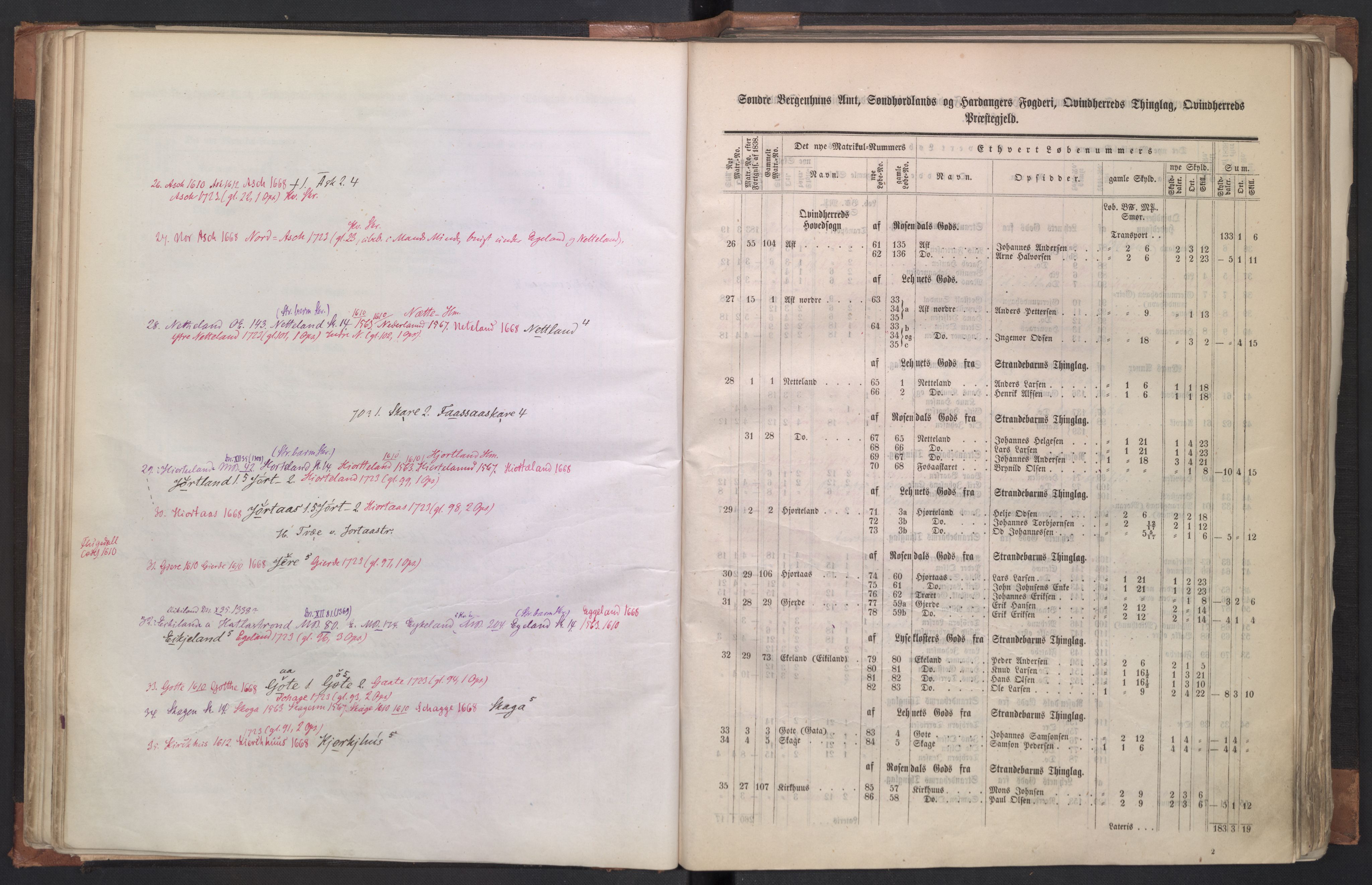 Rygh, AV/RA-PA-0034/F/Fb/L0011: Matrikkelen for 1838 - Søndre Bergenhus amt (Hordaaland fylke), 1838