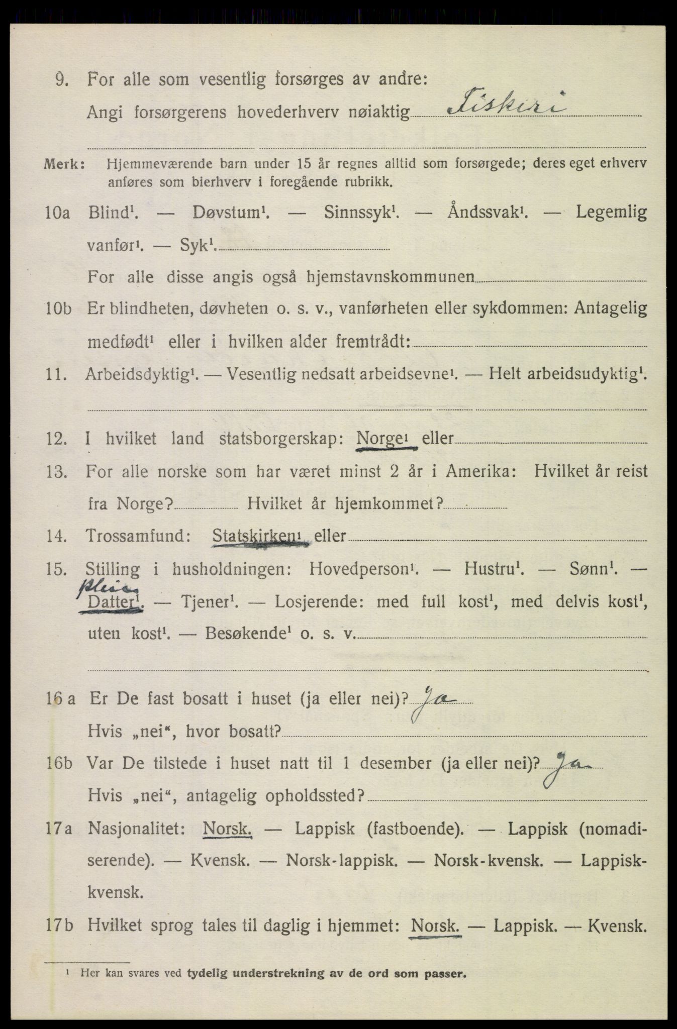 SAT, 1920 census for Bodin, 1920, p. 8469