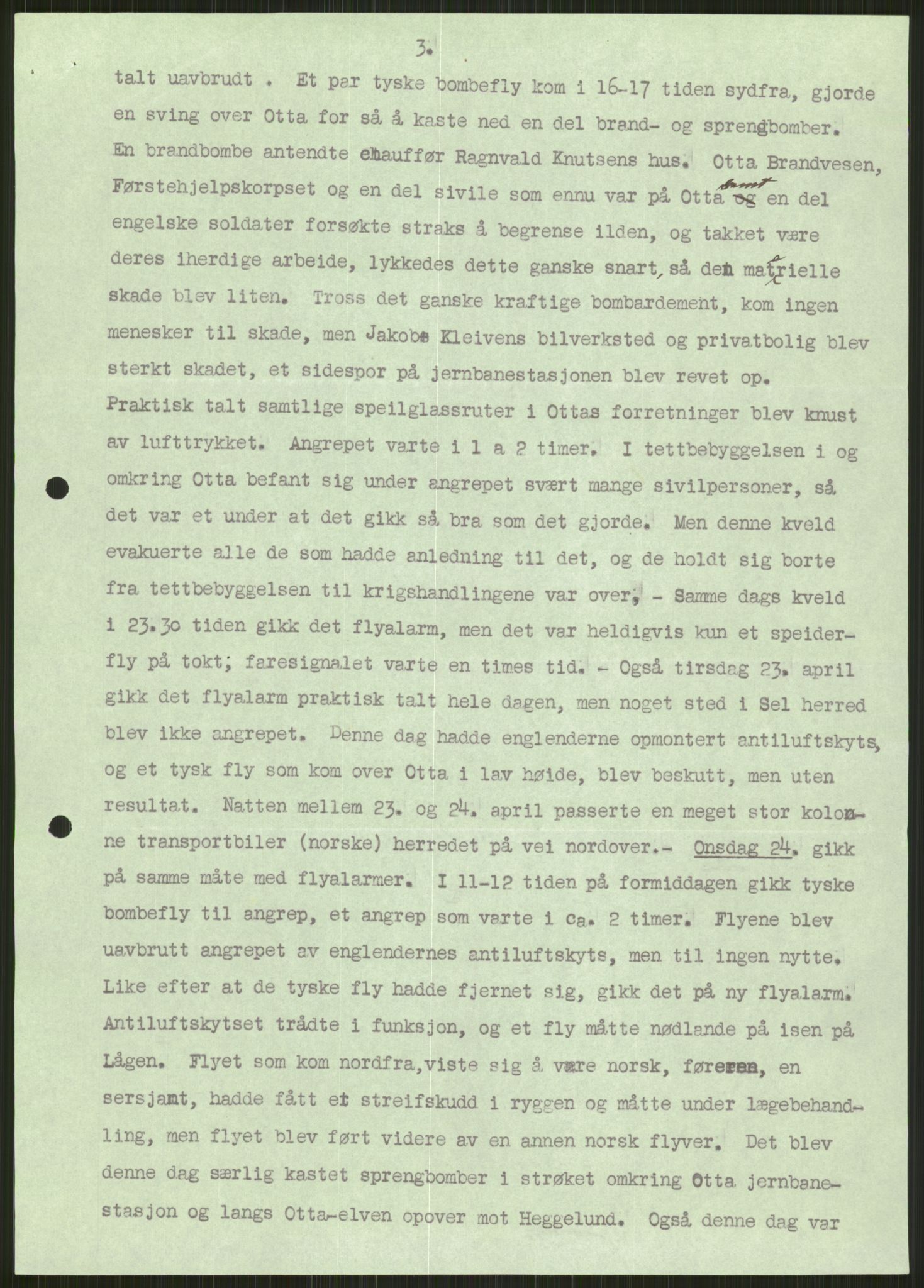 Forsvaret, Forsvarets krigshistoriske avdeling, AV/RA-RAFA-2017/Y/Ya/L0014: II-C-11-31 - Fylkesmenn.  Rapporter om krigsbegivenhetene 1940., 1940, p. 53