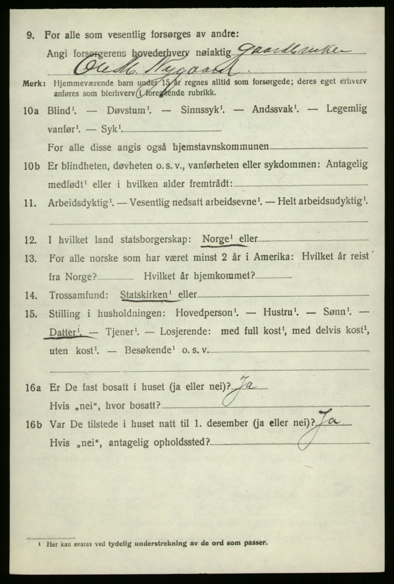 SAB, 1920 census for Innvik, 1920, p. 2514