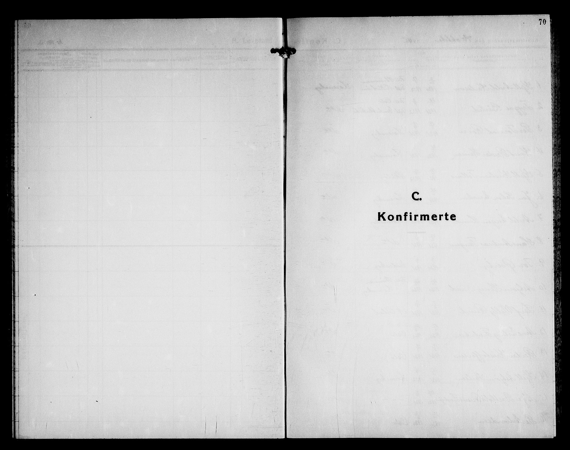 Skedsmo prestekontor Kirkebøker, AV/SAO-A-10033a/G/Gb/L0006: Parish register (copy) no. II 6, 1936-1950, p. 70