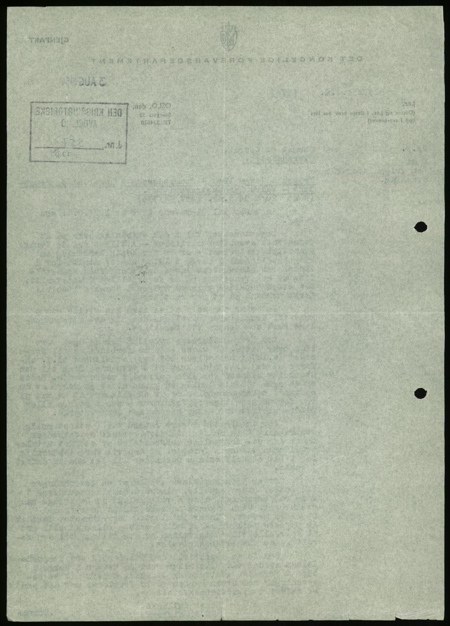 Forsvaret, Forsvarets krigshistoriske avdeling, AV/RA-RAFA-2017/Y/Yb/L0089: II-C-11-320  -  3. Divisjon., 1940-1962, p. 8