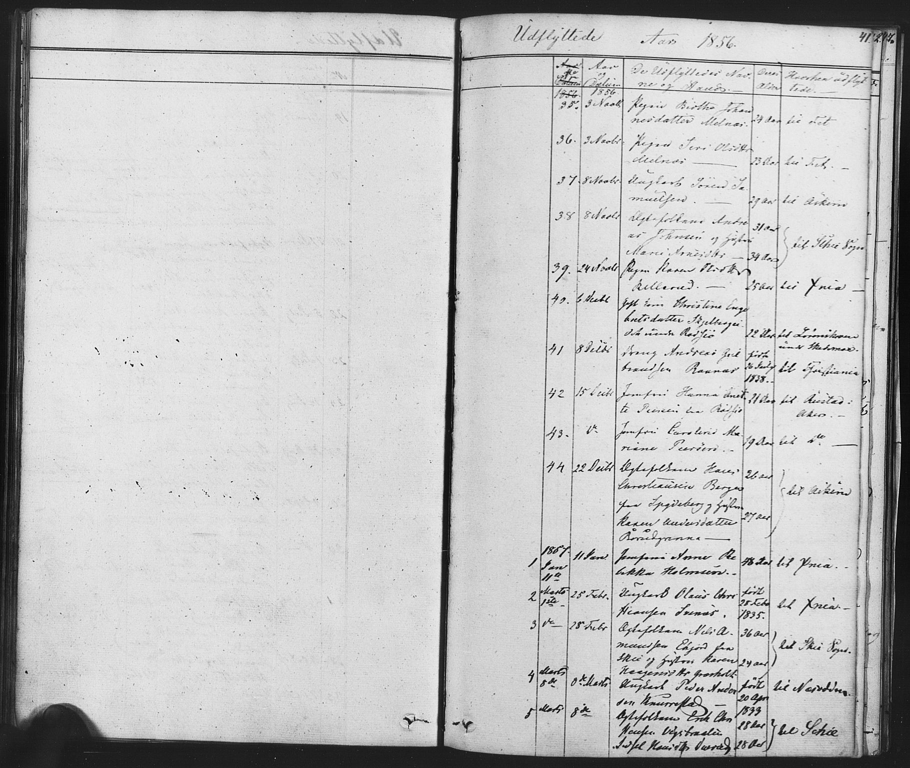 Enebakk prestekontor Kirkebøker, AV/SAO-A-10171c/F/Fa/L0014: Parish register (official) no. I 14, 1833-1878, p. 41