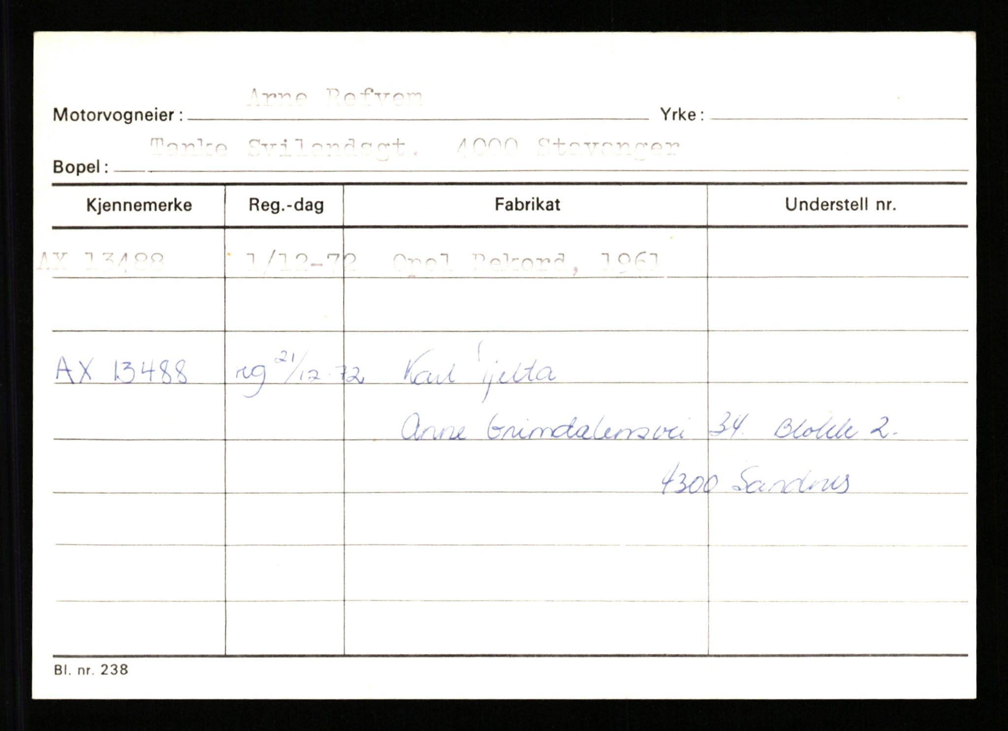 Stavanger trafikkstasjon, AV/SAST-A-101942/0/G/L0003: Registreringsnummer: 10466 - 15496, 1930-1971, p. 2267