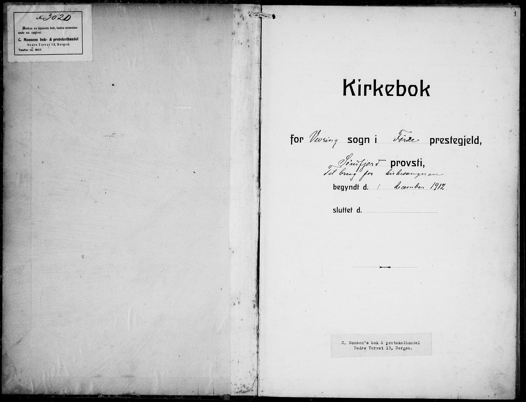 Førde sokneprestembete, AV/SAB-A-79901/H/Hab/Habe/L0002: Parish register (copy) no. E 2, 1913-1940, p. 1