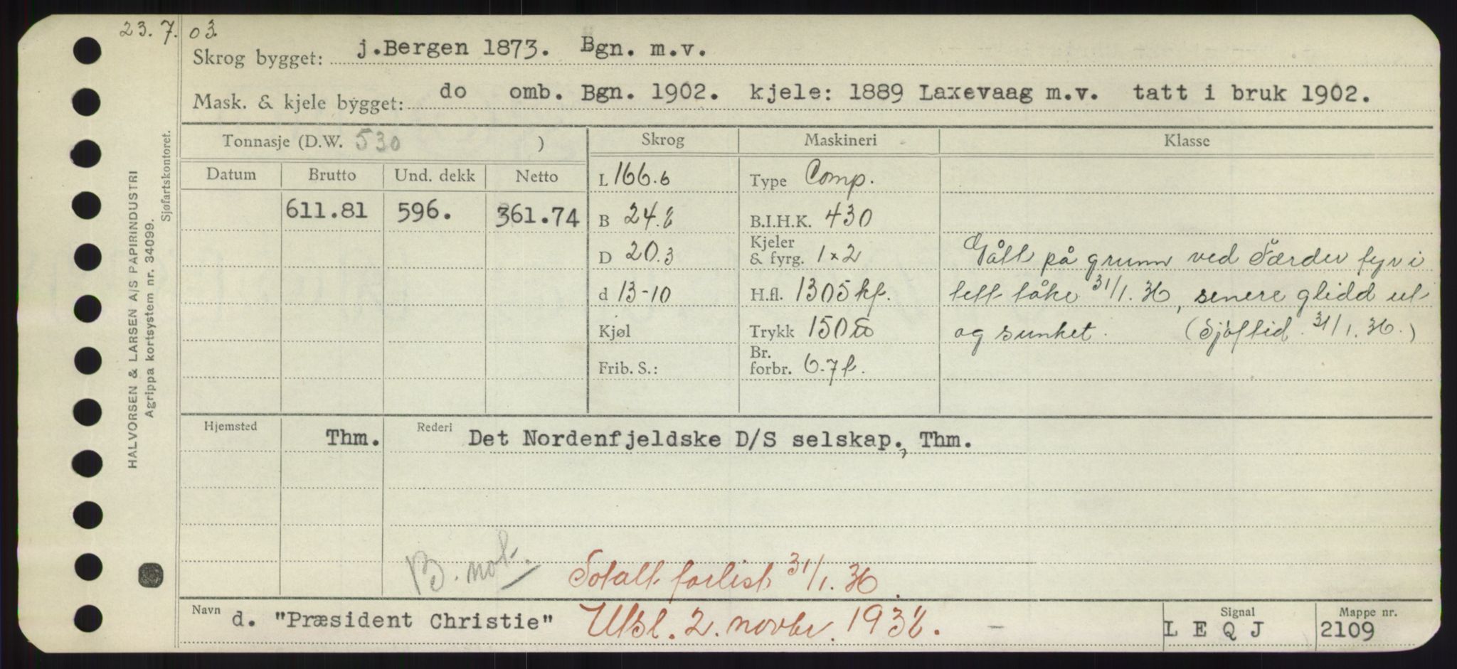 Sjøfartsdirektoratet med forløpere, Skipsmålingen, AV/RA-S-1627/H/Hd/L0029: Fartøy, P, p. 645