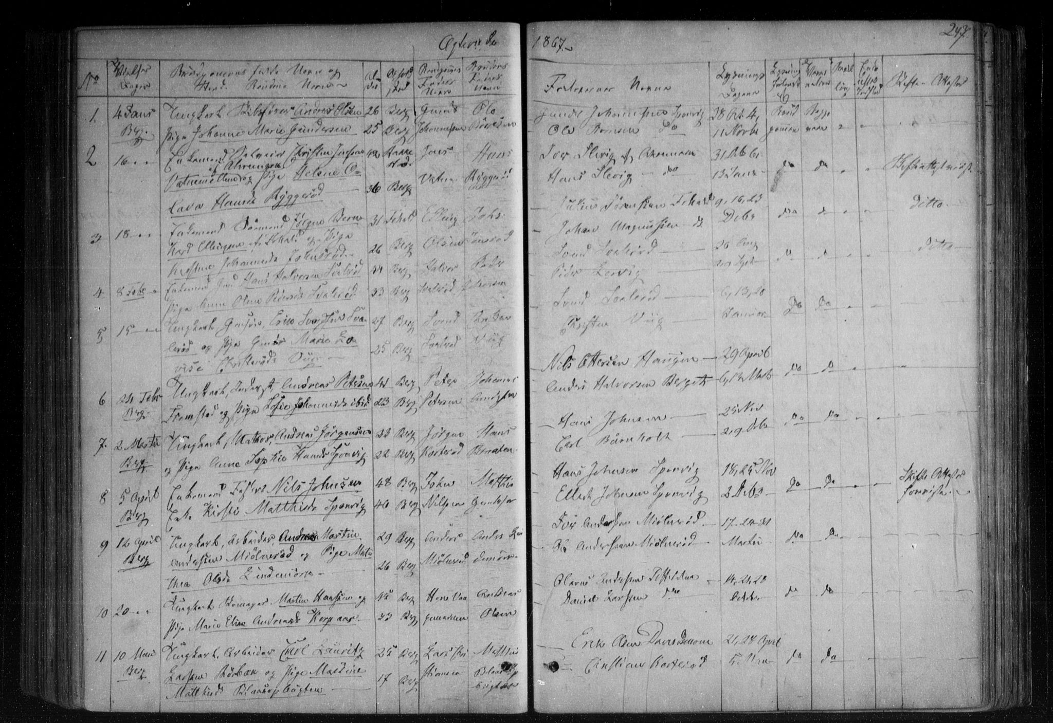 Berg prestekontor Kirkebøker, SAO/A-10902/F/Fa/L0005: Parish register (official) no. I 5, 1861-1877, p. 247