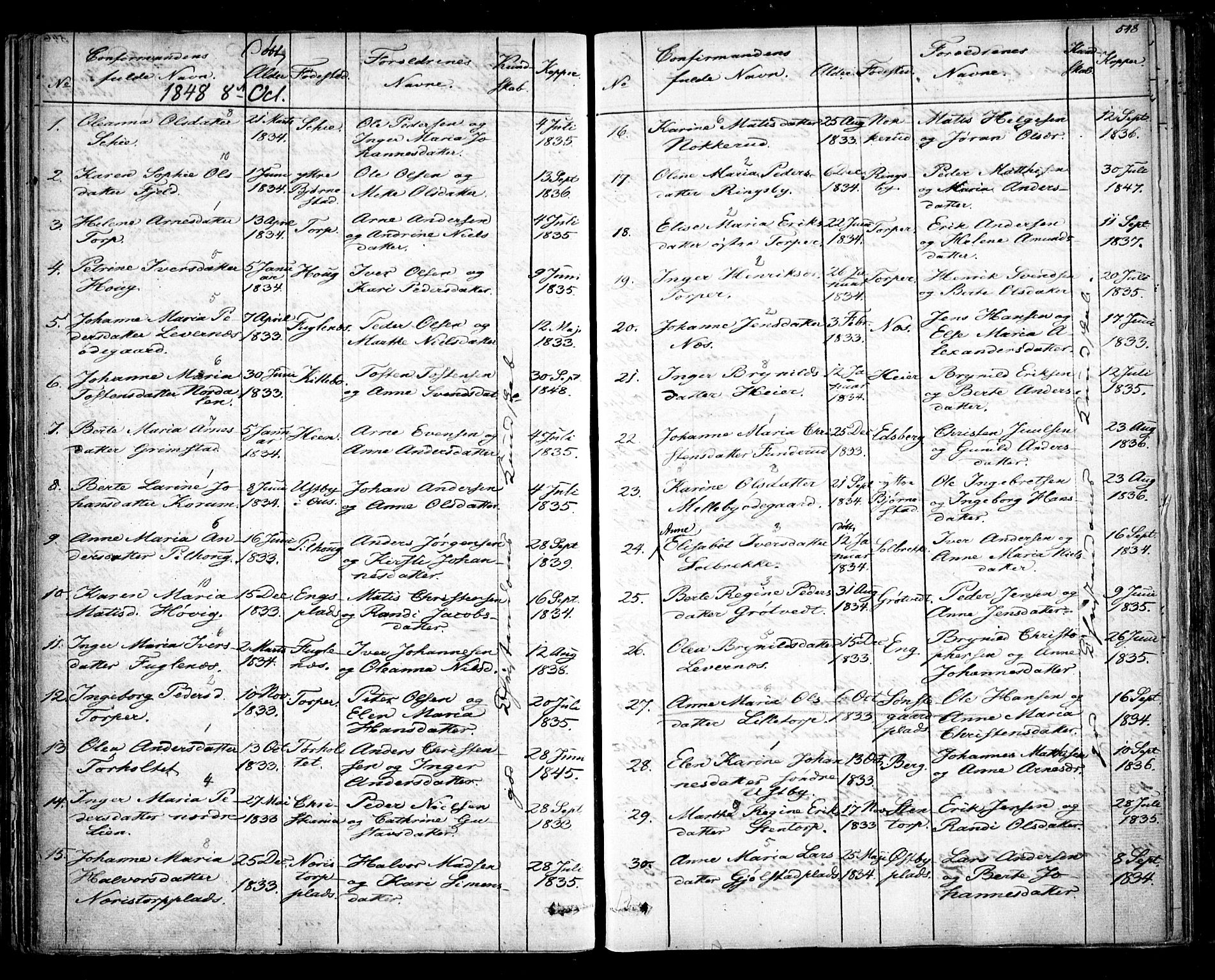 Rakkestad prestekontor Kirkebøker, AV/SAO-A-2008/F/Fa/L0008: Parish register (official) no. I 8, 1842-1849, p. 547-548