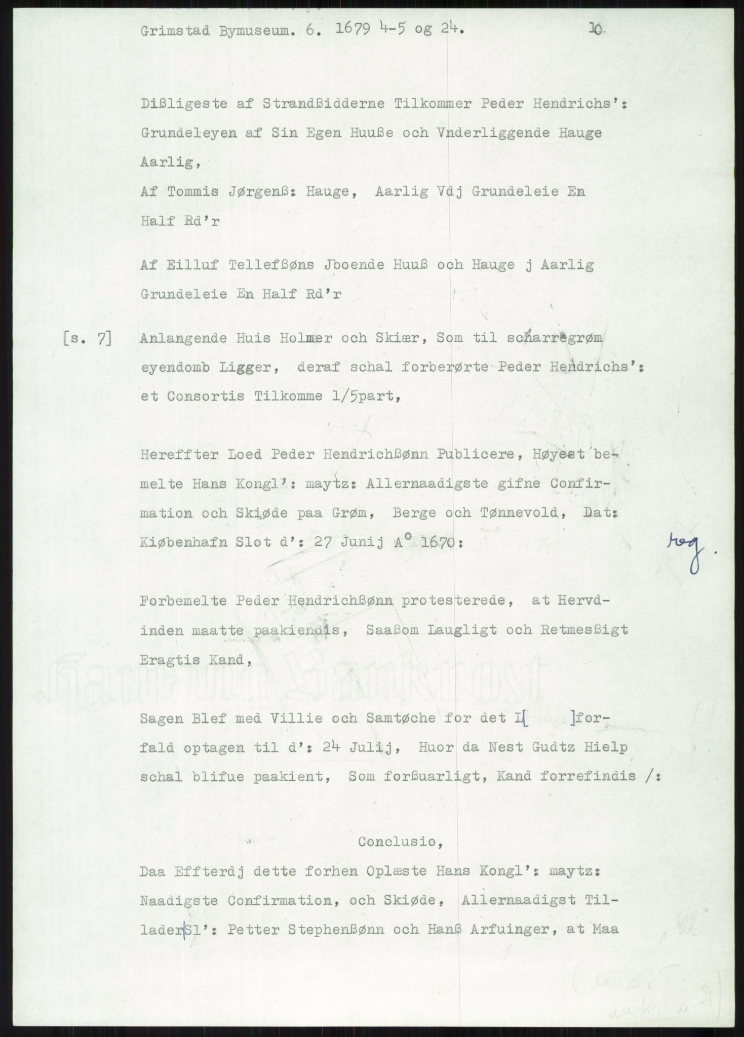 Samlinger til kildeutgivelse, Diplomavskriftsamlingen, AV/RA-EA-4053/H/Ha, p. 2449